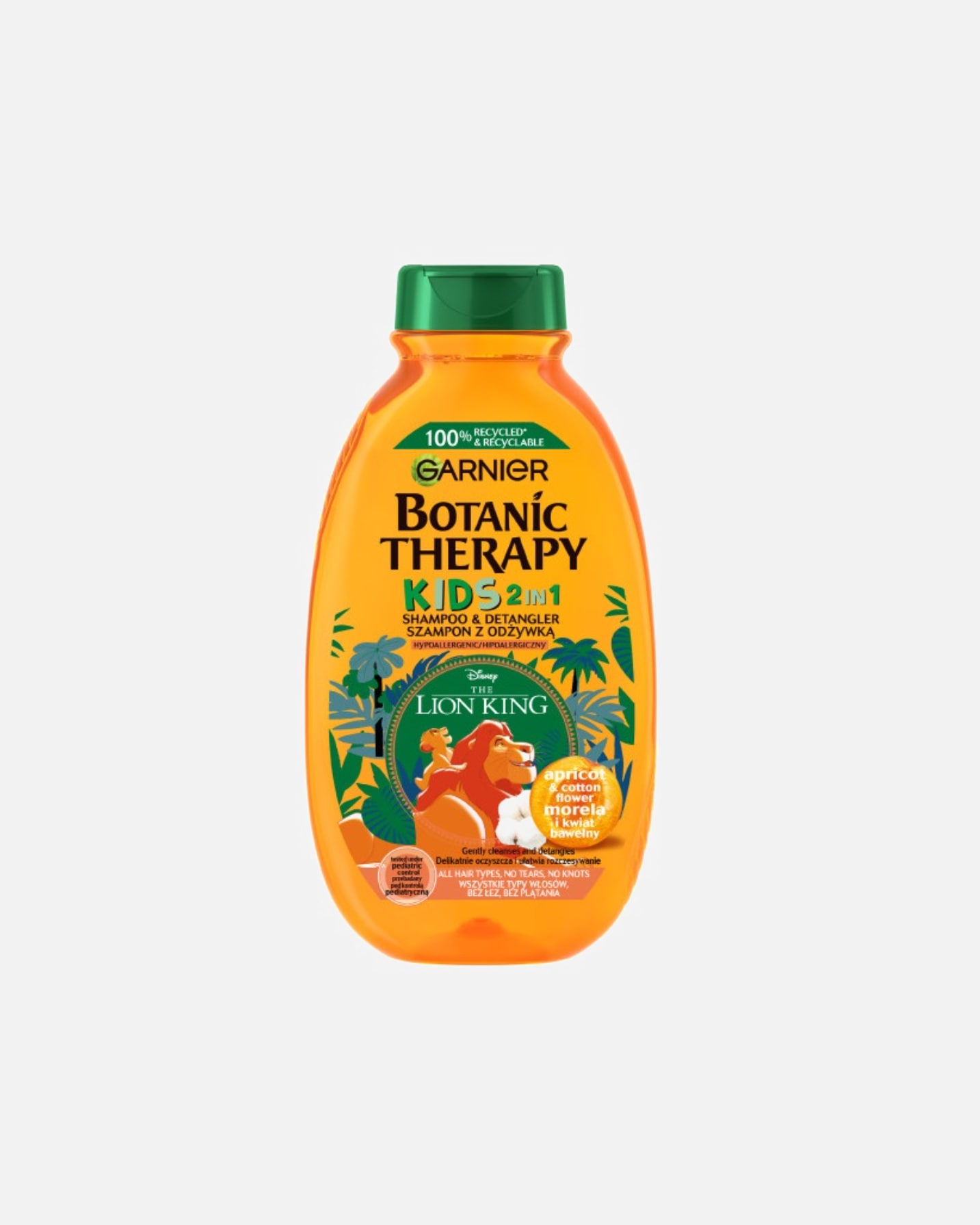 Szampon dla dzieci dla Unisex Garnier Botanic Therapy Kids 2in1 Król Lew 250 ml