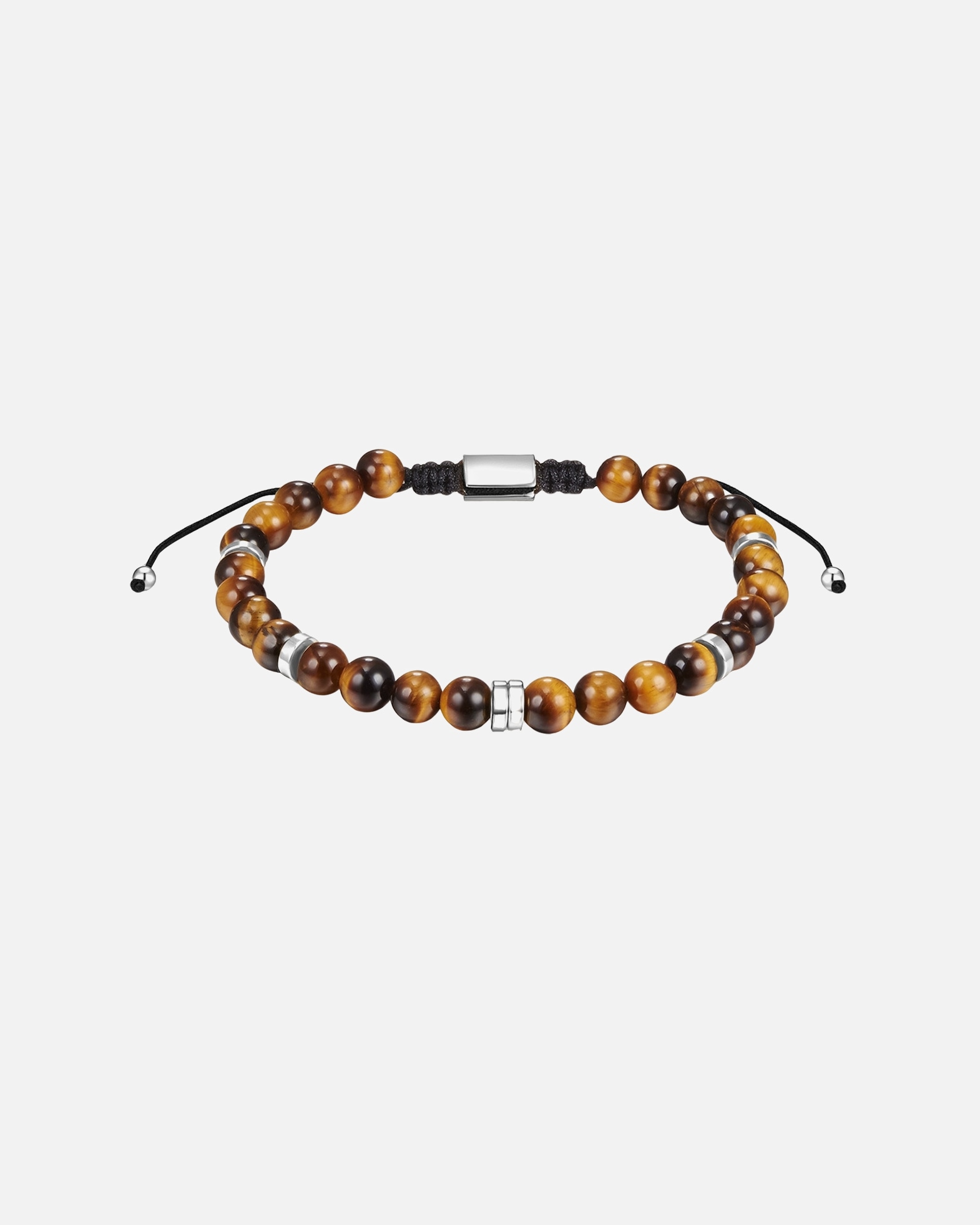 Bransoletka dla Mężczyzna Männerglanz Bransoletka z Srebro wysokiej próby w Srebrny flexibel einstellbar