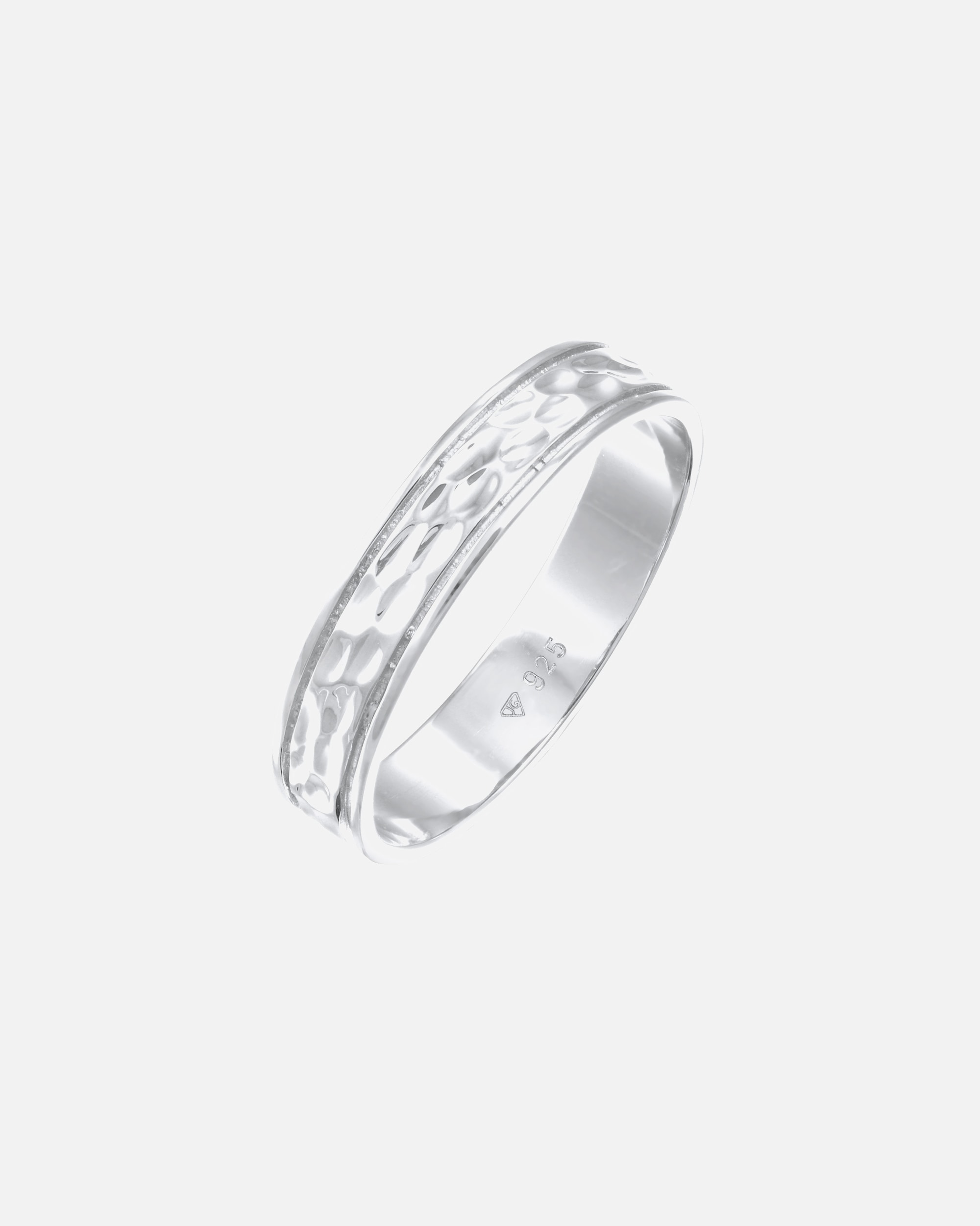Pierścionek dla Kobieta Damska obrączka Para Partner Ślub ze strukturą w srebrze 925 Sterling Silver 54