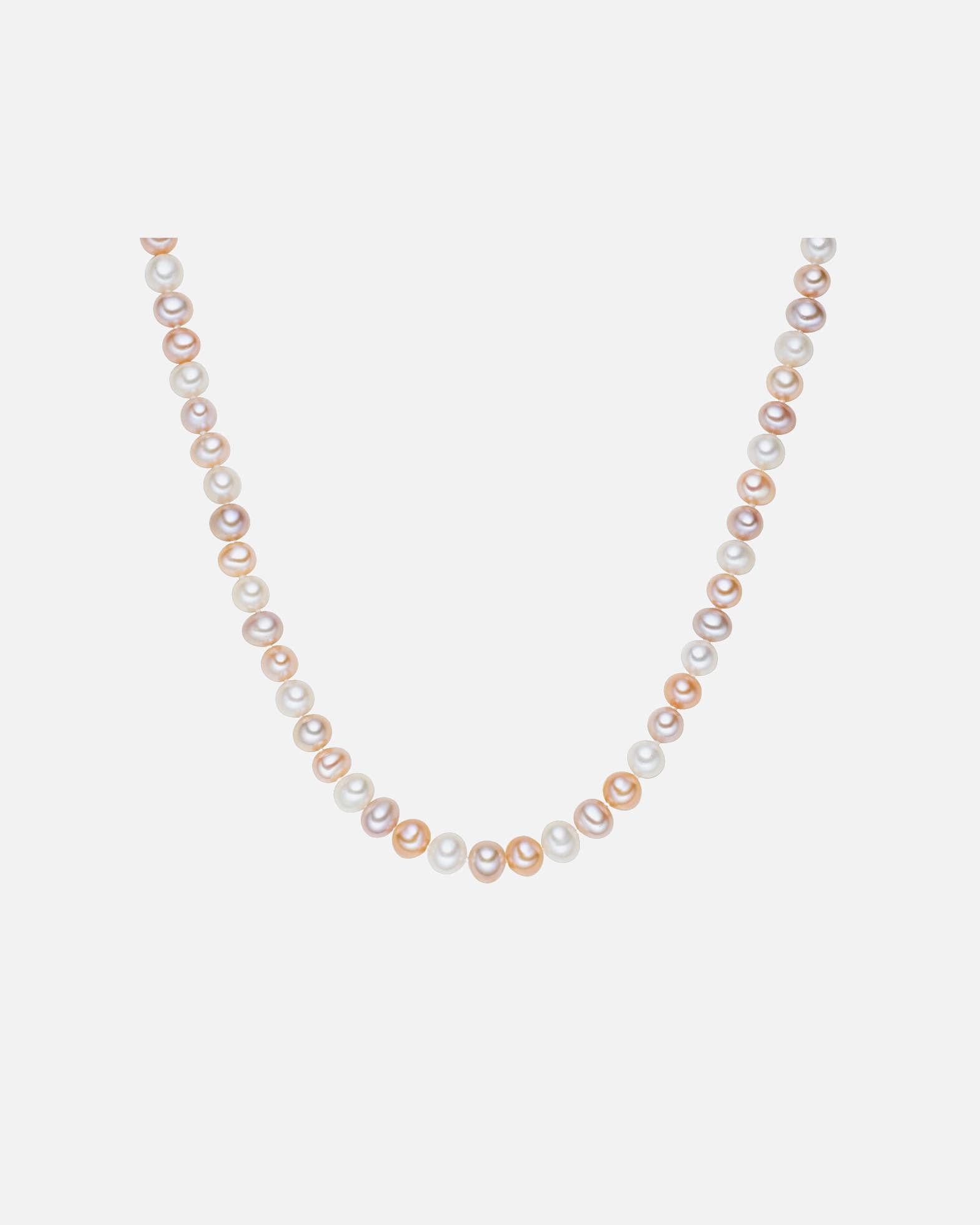 Naszyjnik dla Kobieta Naszyjnik z pereł srebro wysokiej próby Perła hodowlana słodkowodna srebrny 50 cm + 5 cm