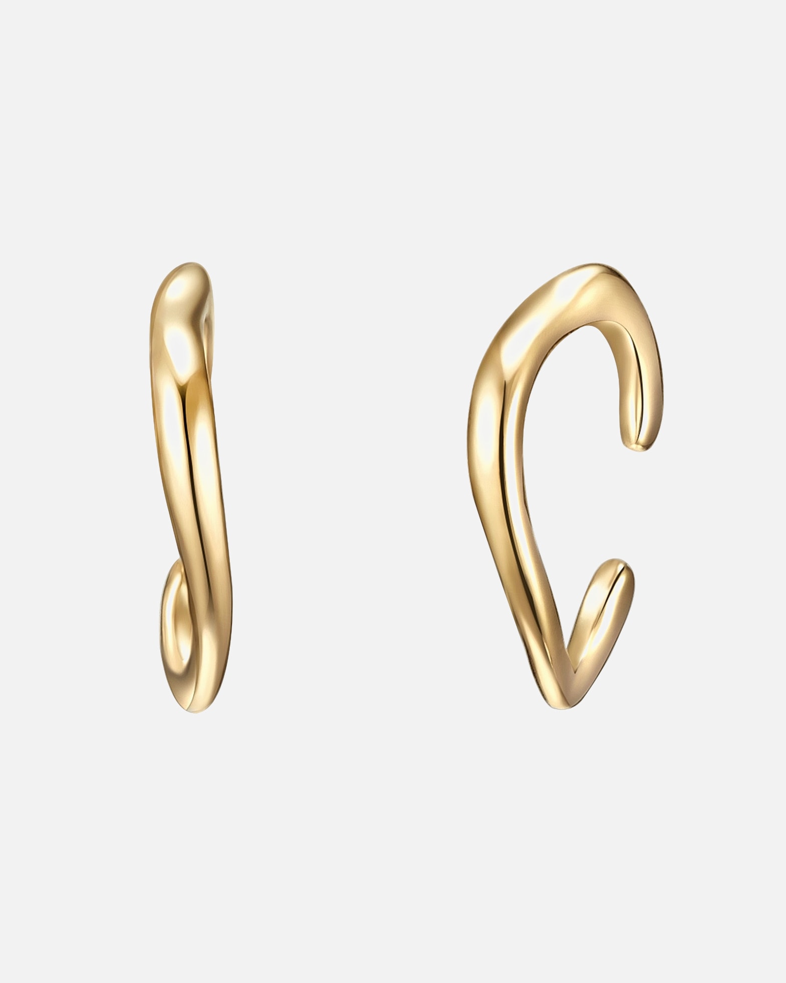 Kolczyki dla Kobieta Srebrne klamry na ucho srebro wysokiej próby żółte złoto 14,9 mm