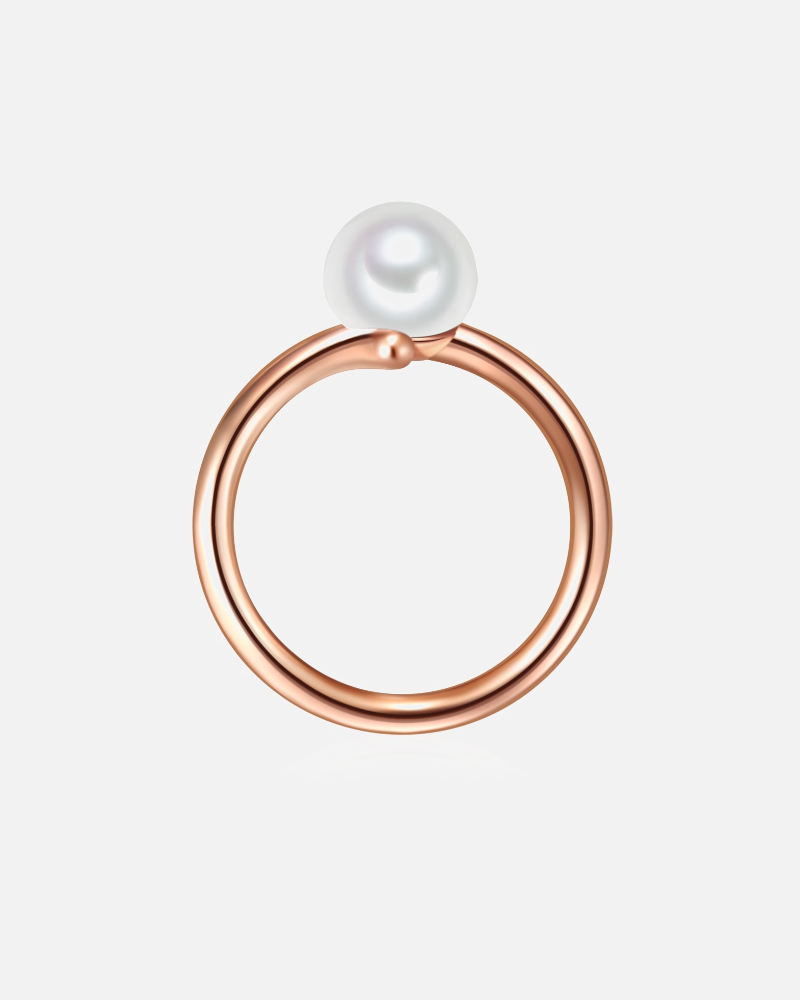 Pierścionek dla Kobieta Valero Pearls Srebrny pierścionek srebro wysokiej próby Perła hodowlana słodkowodna różowe złoto 58
