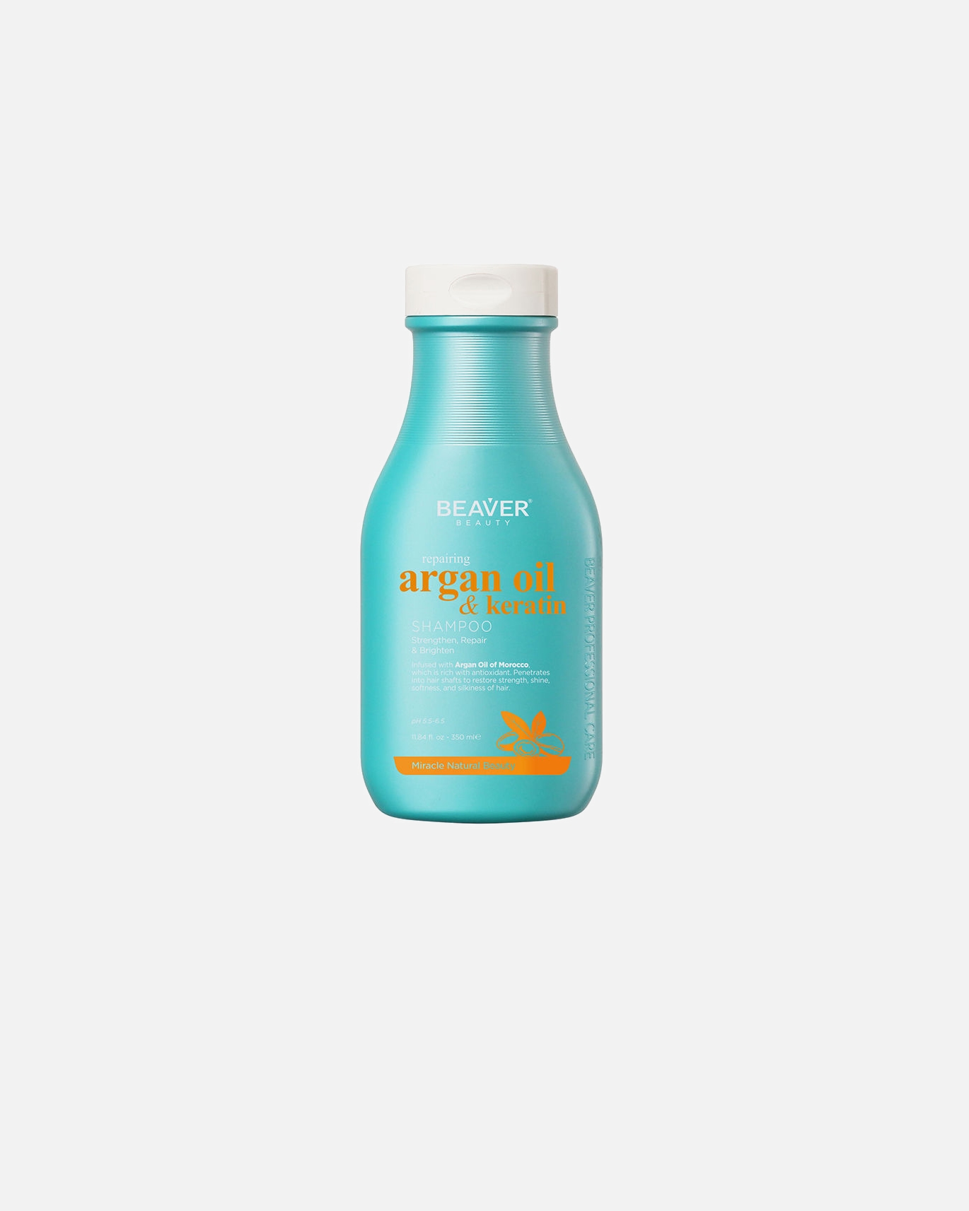 Szampon do włosów dla Unisex Beaver Szampon naprawczy OLEJEK ARGANOWY I KERATYNA 350 ml