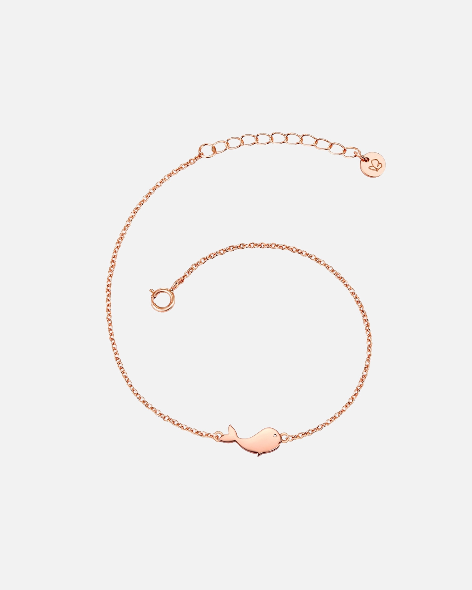 Bransoletka dla Kobieta Srebrna bransoleta Waleń srebro wysokiej próby różowe złoto 17,0 cm Basislänge + 3,0 cm Verlängerung