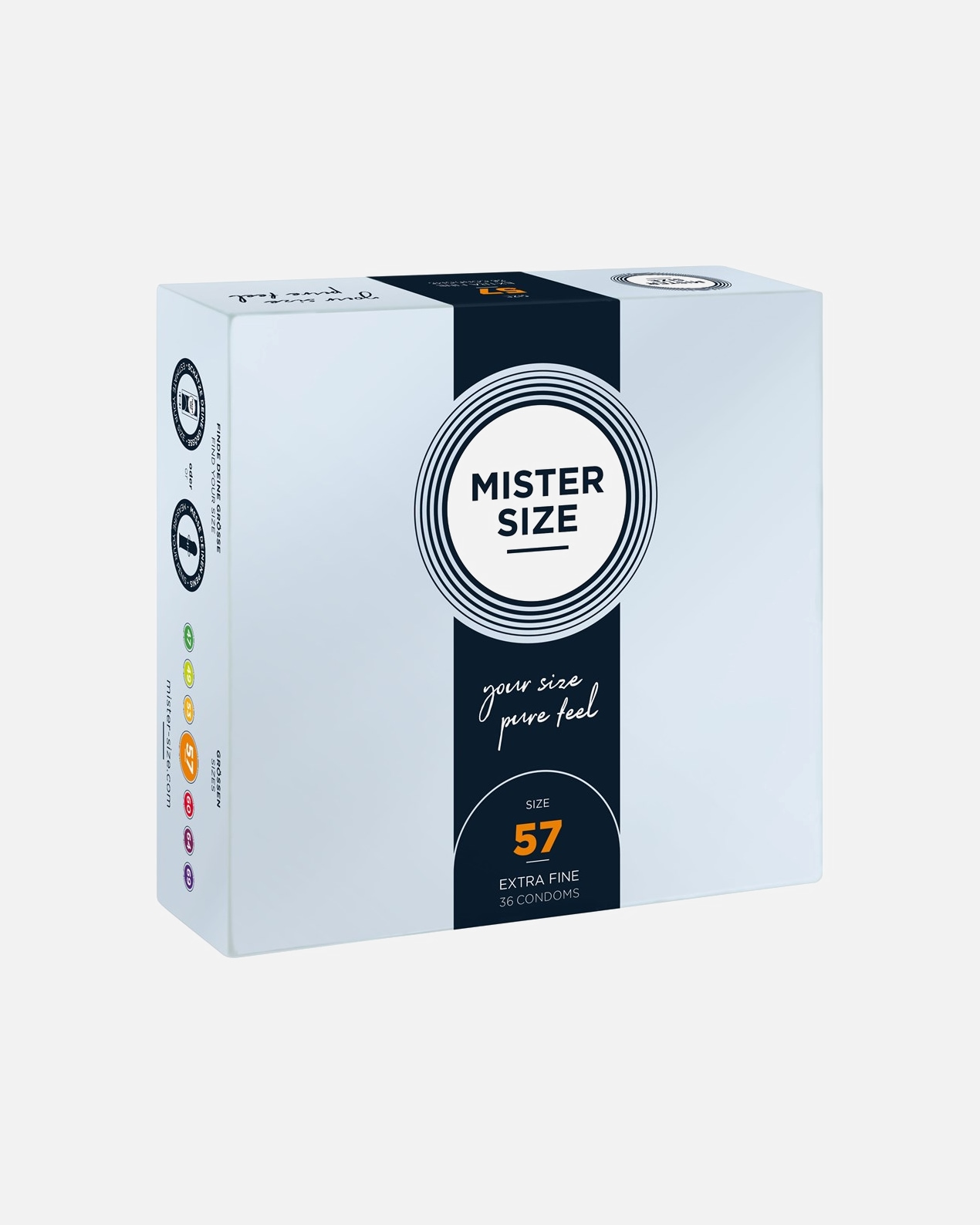 Prezerwatywa dla Mężczyzna Mister Size Pure Feel 57 mm - Size L 36 szt.