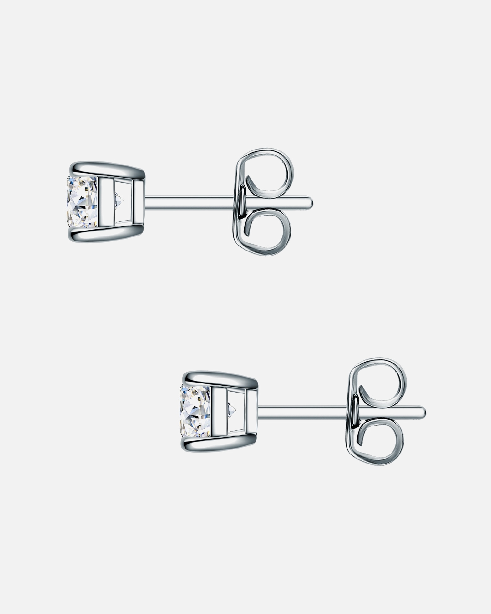 Kolczyki dla Kobieta Trilani Srebrne kolczyki sztyfty srebro wysokiej próby Cyrkonia srebrny 3,9 mm