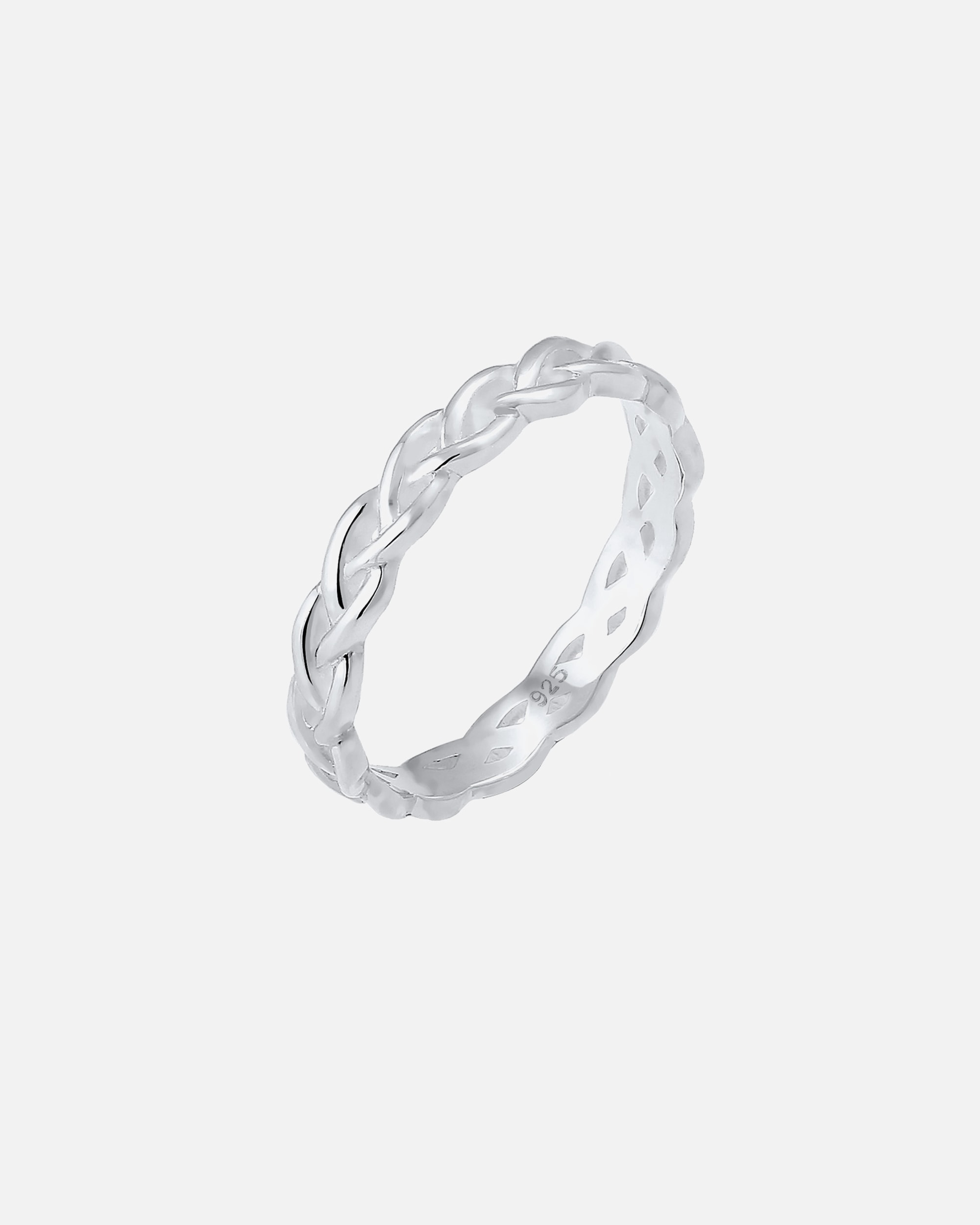 Pierścionek dla Kobieta Elli Damski pleciony węzeł nieskończoności Trend w srebrze 925 Sterling Silver 52