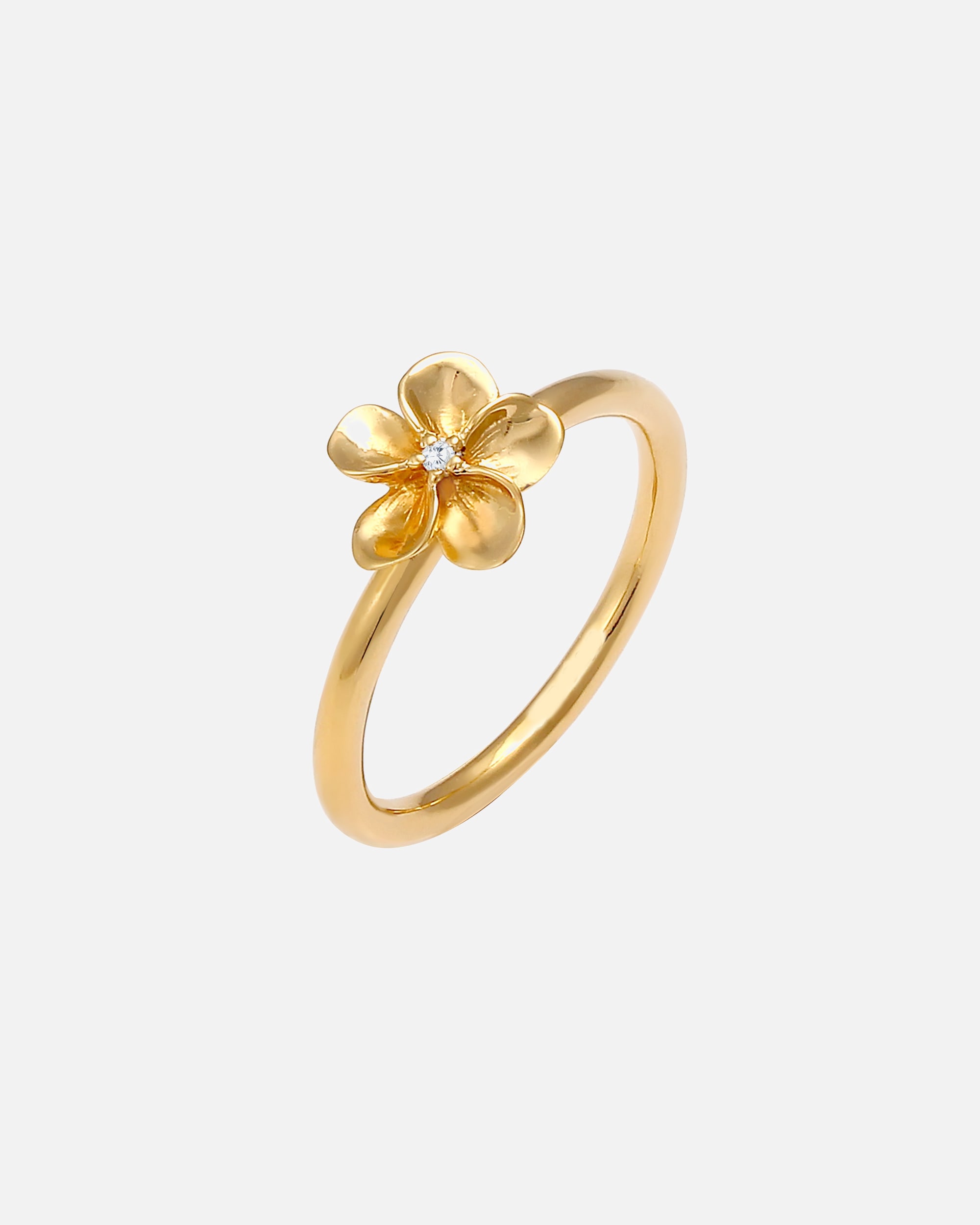 Pierścionek dla Kobieta Nenalina Damski Bandring Frangipani Flower Flower z kryształami cyrkonu w 925 Sterling Silver 56