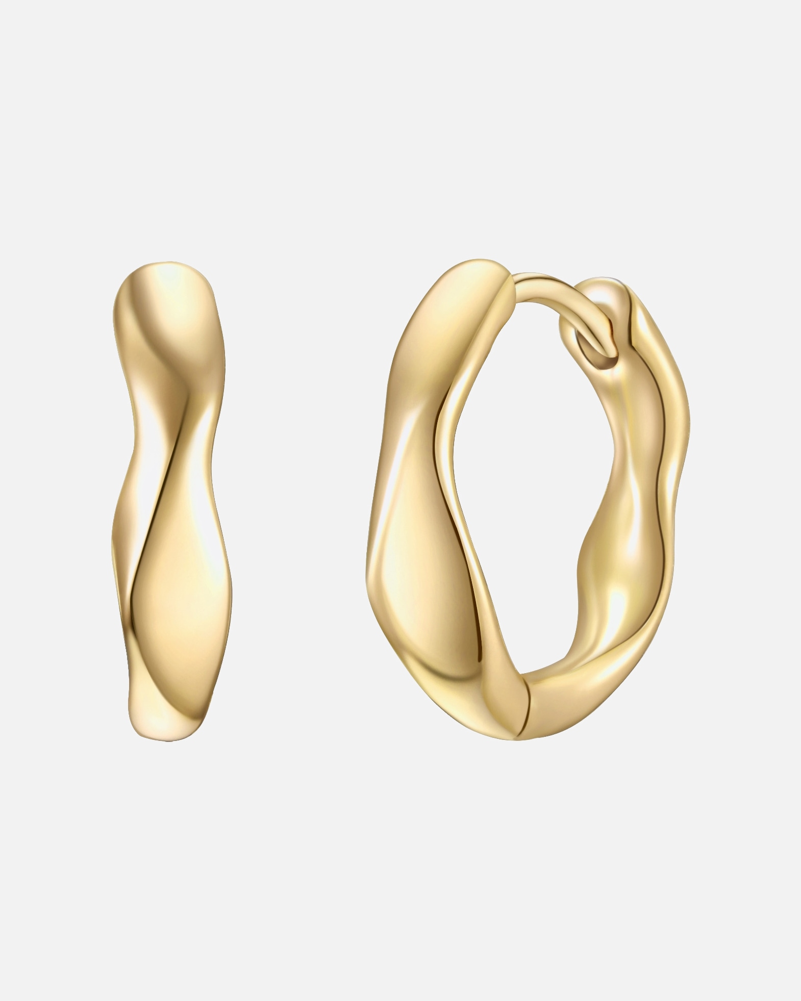 Kolczyki dla Kobieta Glanzstücke München Kolczyki z Srebro wysokiej próby w Żółte złoto 13,9 mm