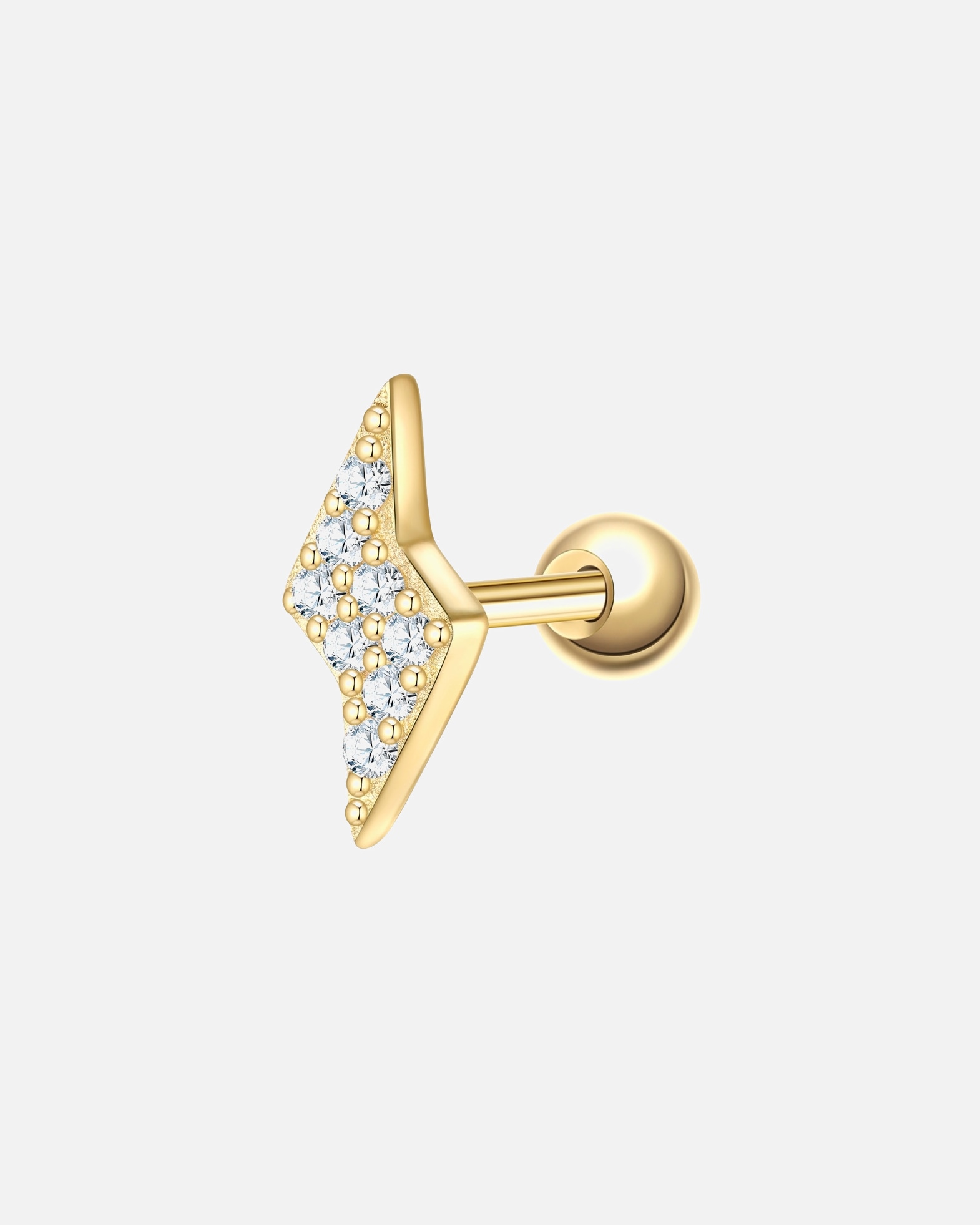 Kolczyki dla Kobieta Glanzstücke München Kolczyki Błyskawica Srebro wysokiej próby Żółte złoto 8,5 mm