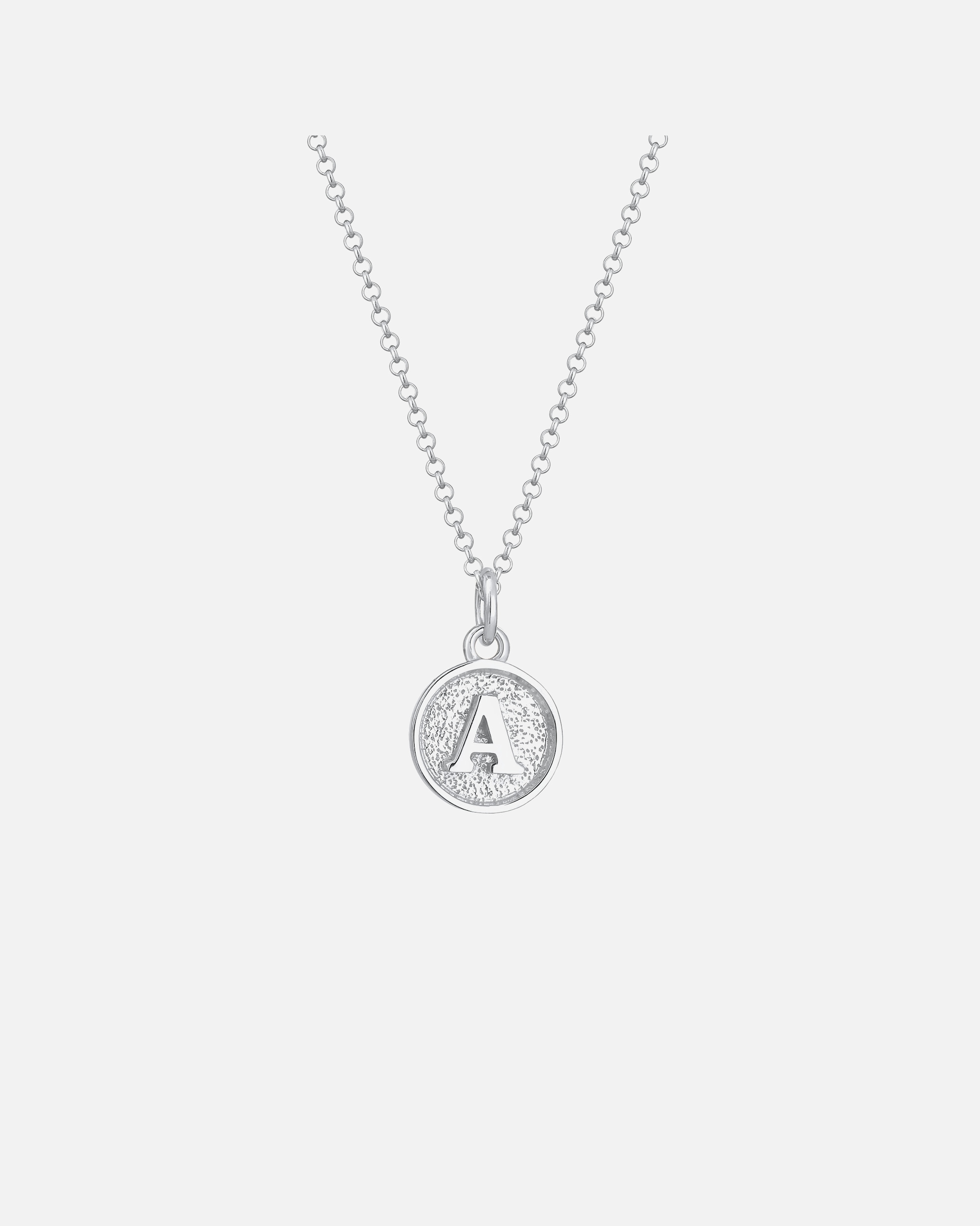 Naszyjnik dla Kobieta Elli Płytka damska Inicjał Litera A Minimal w srebrze próby 925 Sterling Silver silberfarben