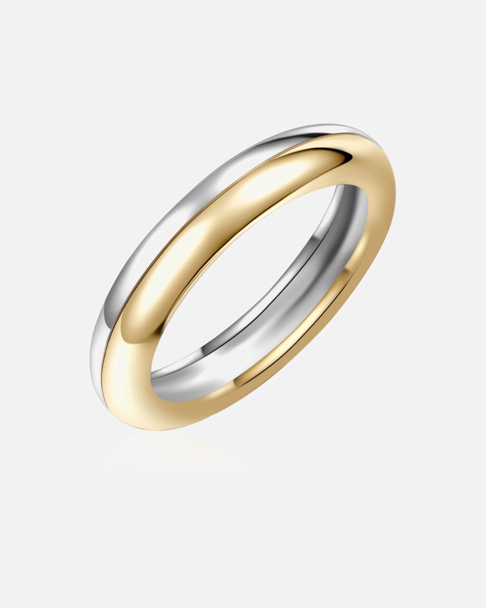 Pierścionek dla Kobieta Glanzstücke München Srebrny pierścionek srebro wysokiej próby srebro/żółte złoto 48