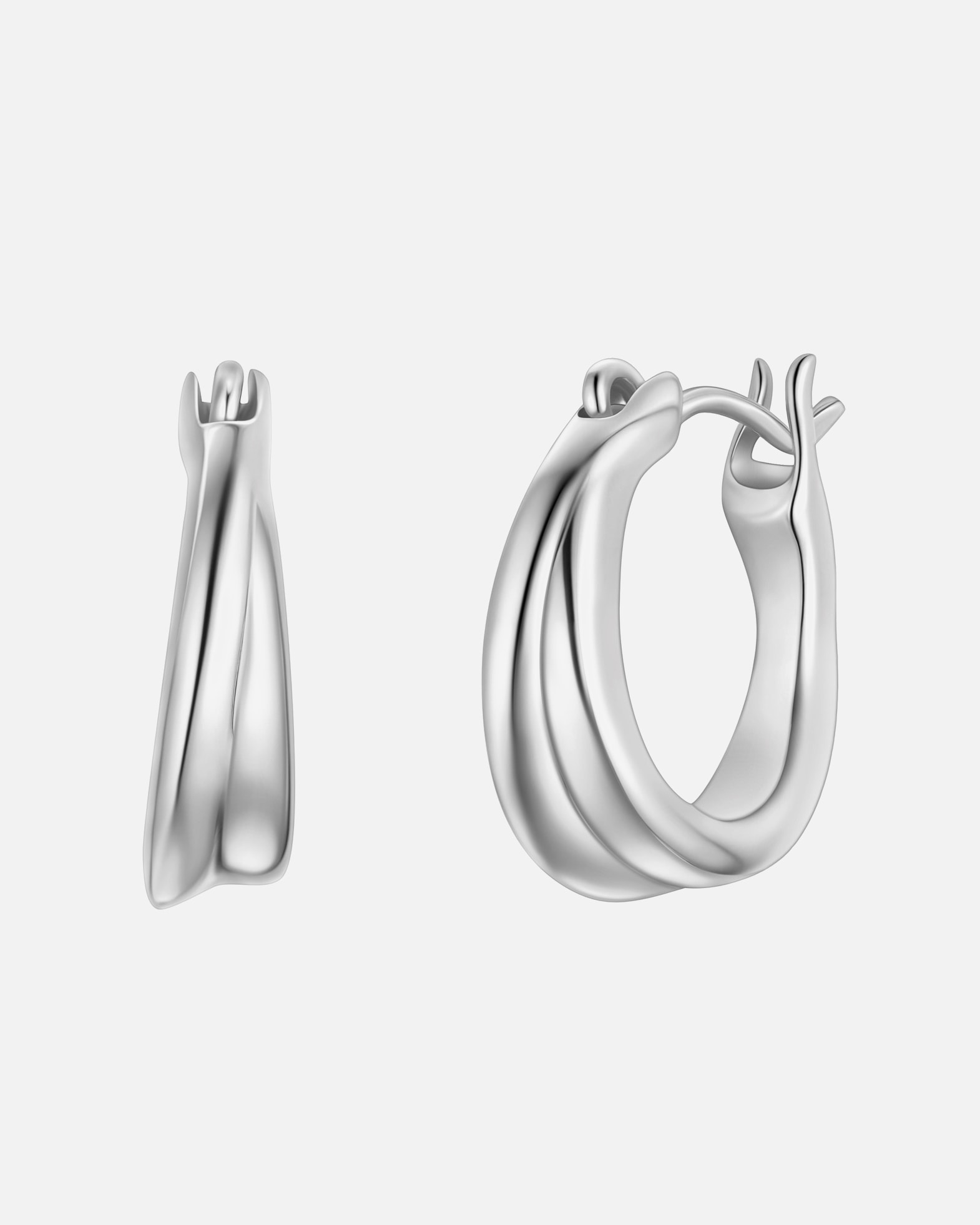 Obrączki dla Kobieta Glanzstücke München Kolczyki kola ze srebra próby 925 w kolorze srebrnym 14,2 mm