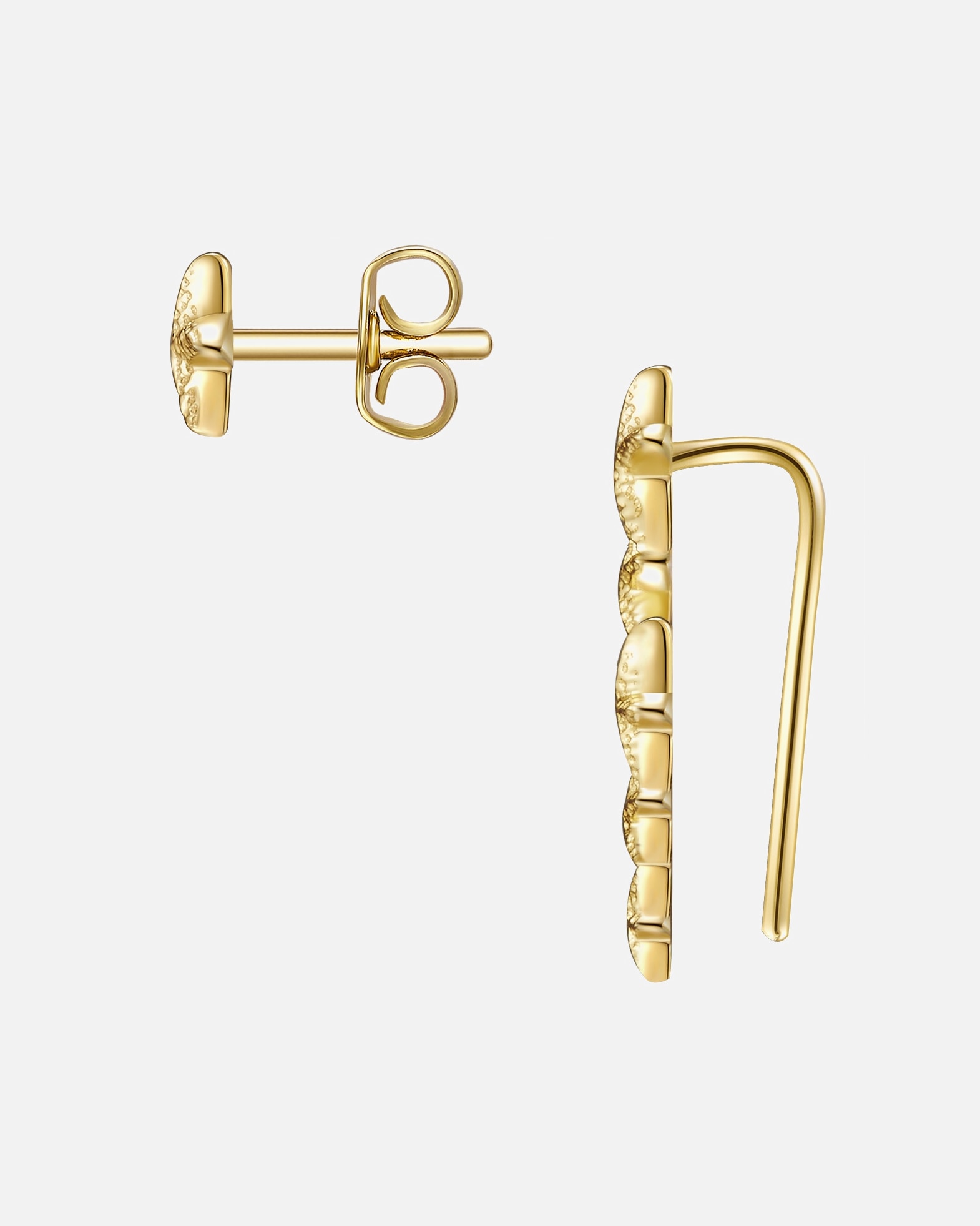 Kolczyki dla Kobieta Glanzstücke München Srebrne kolczyki sztyfty Rozgwiazda srebro wysokiej próby żółte złoto 18,9 mm