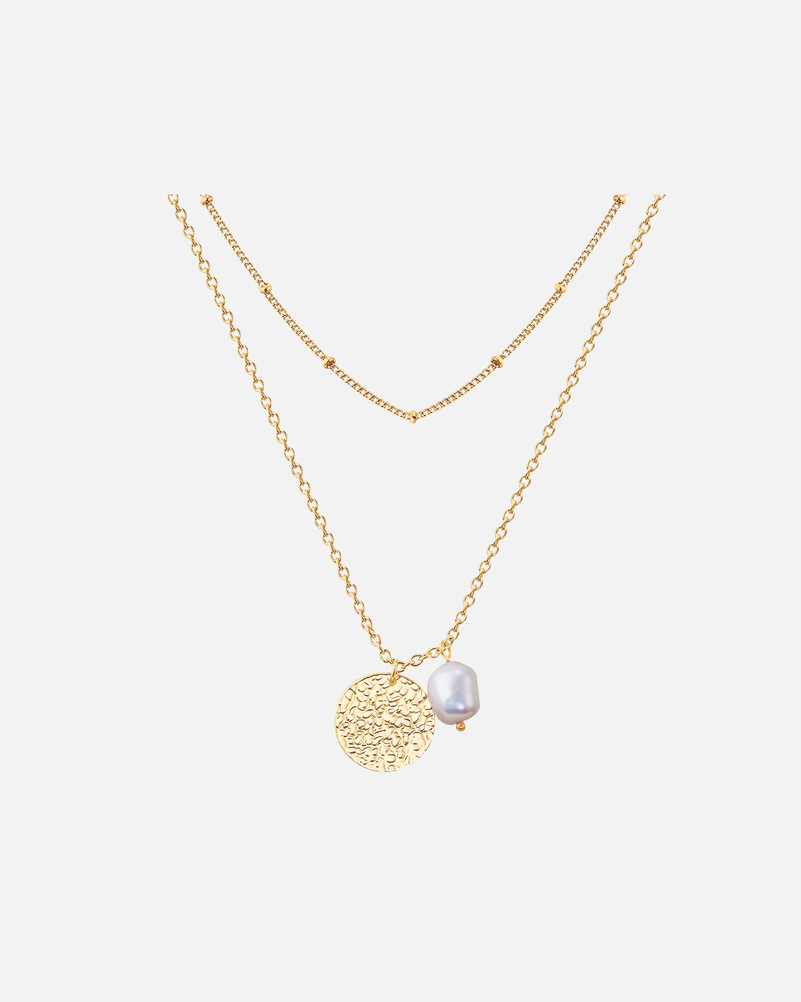 Naszyjnik dla Kobieta Valero Pearls Stal nierdzewna Perła hodowlana słodkowodna 39,0/45,0 cm Basiskette + 5,0 cm Verläng