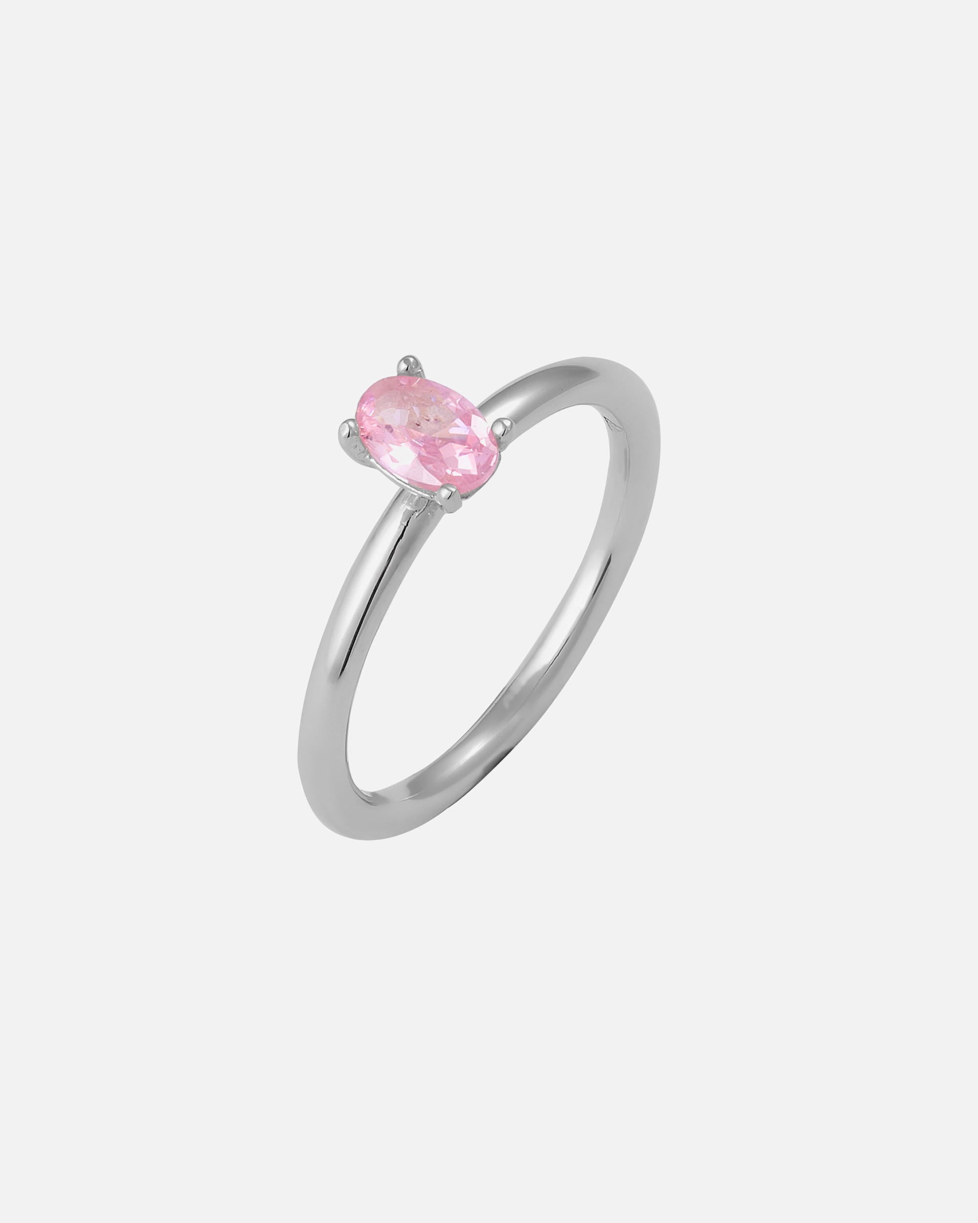 Pierścionek dla Kobieta Elli Pierścionek z Kamieniami Kobiety Owalny Cyrkonia Diamond Szlif Biały 925 Sterling Silver 56
