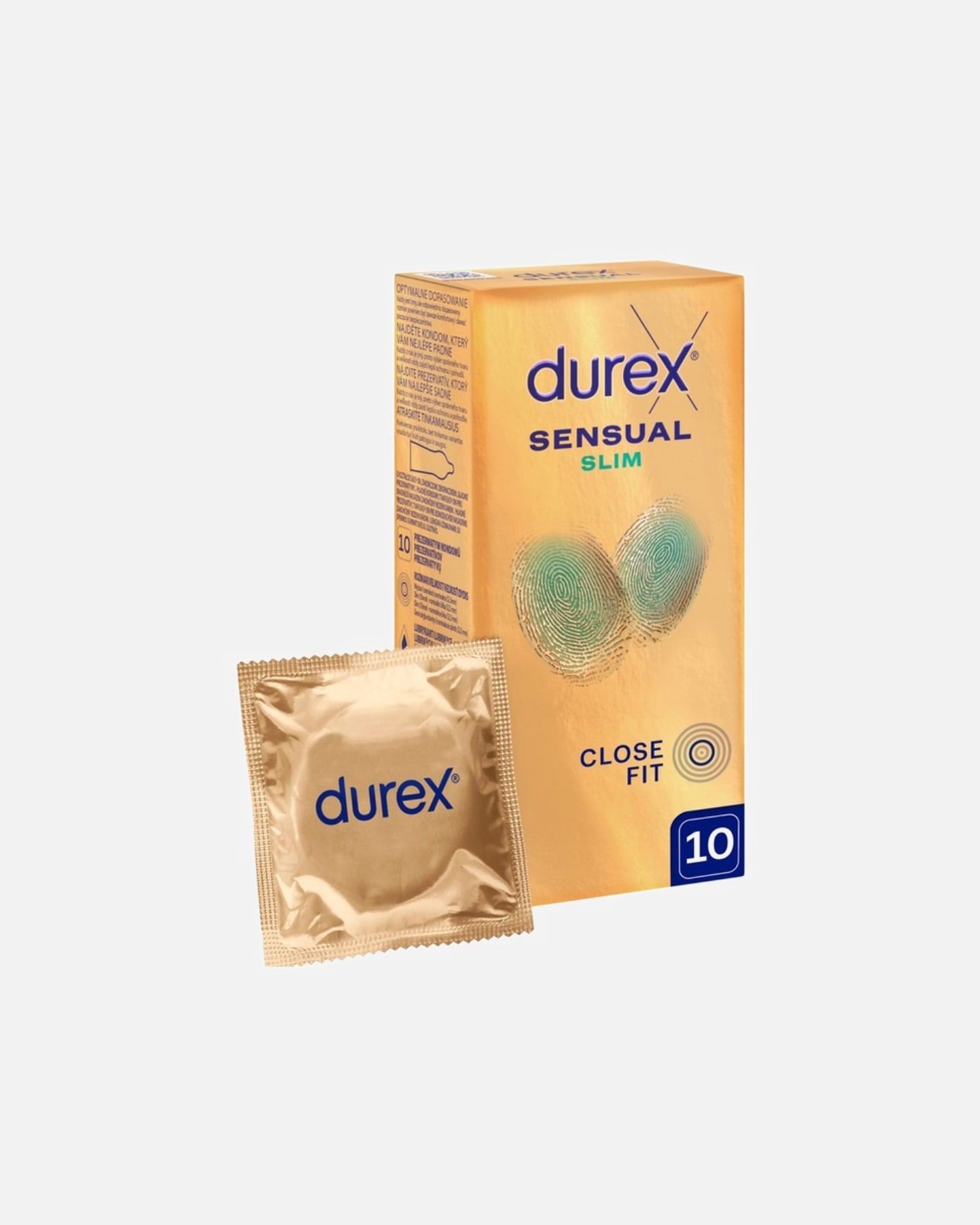 Prezerwatywa dla Mężczyzna Durex Sensual Slim 10 szt