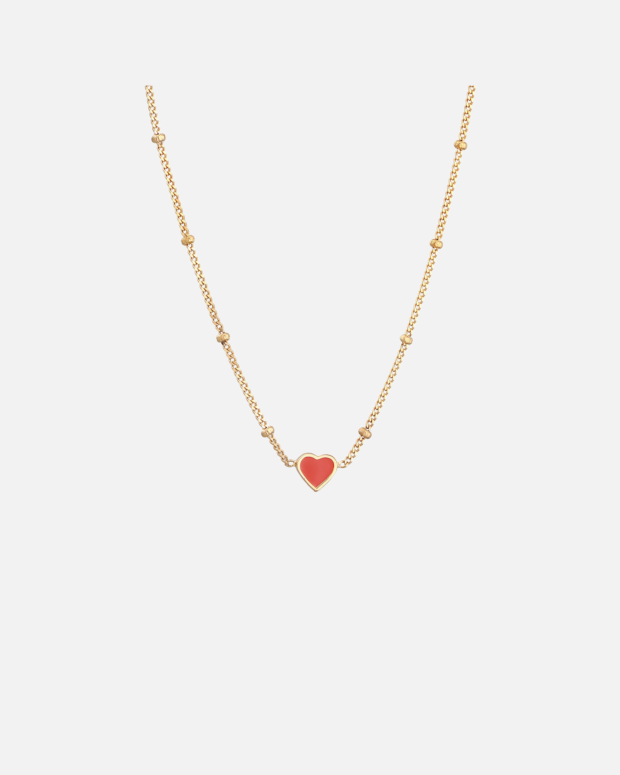 Naszyjnik dla Kobieta Elli Dziecięca Zawieszka serce dla dzieci kulki z emalią w pozłacanym srebrze próby 925 Sterling Silver 40