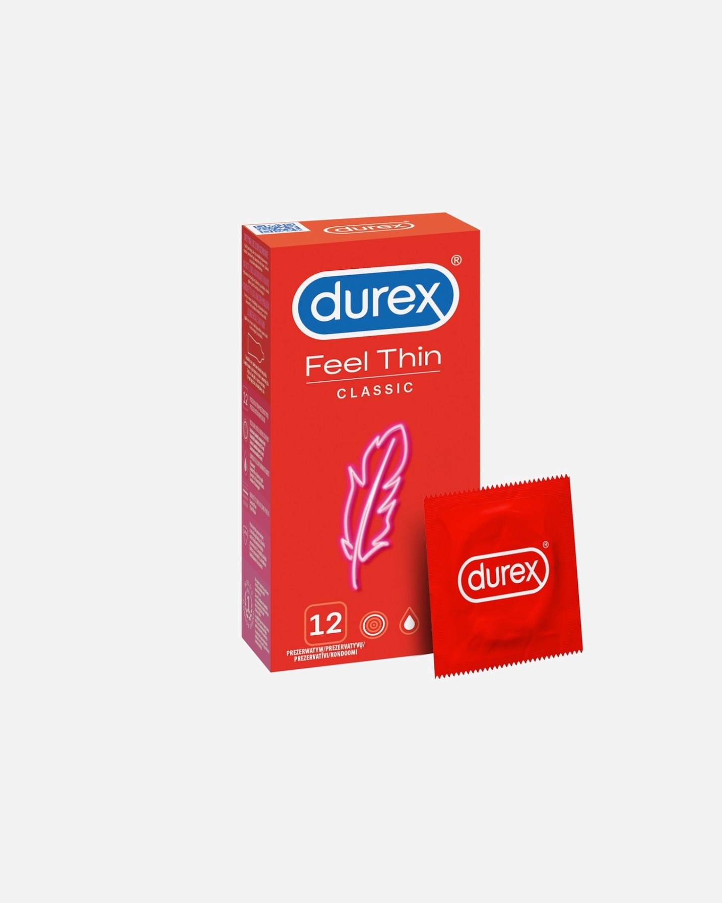 Prezerwatywa dla Mężczyzna Durex Feel Thin Classic 12 szt