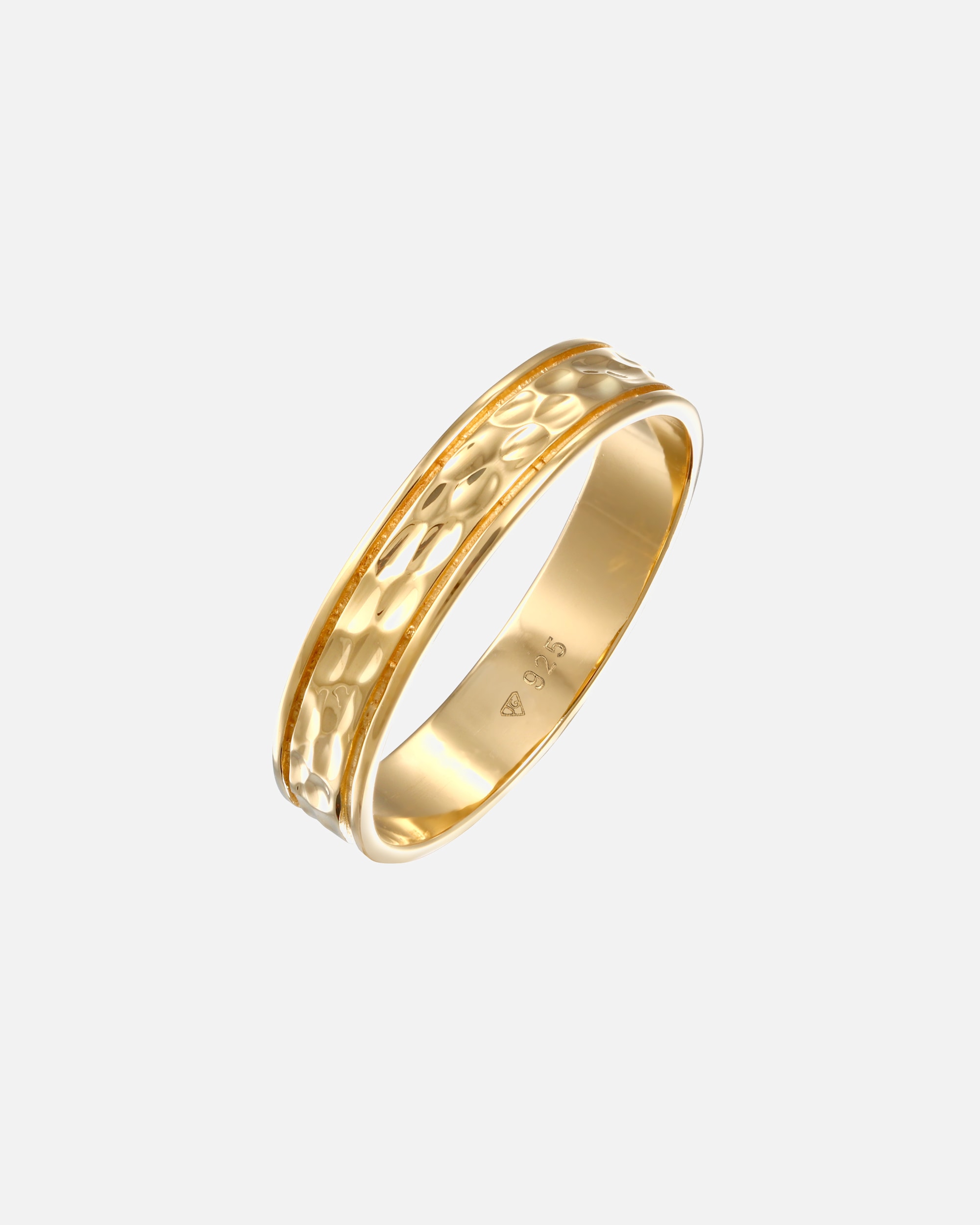 Pierścionek dla Kobieta Elli PREMIUM Damska obrączka Para Partner Ślub ze strukturą w srebrze 925 Sterling Silver 52