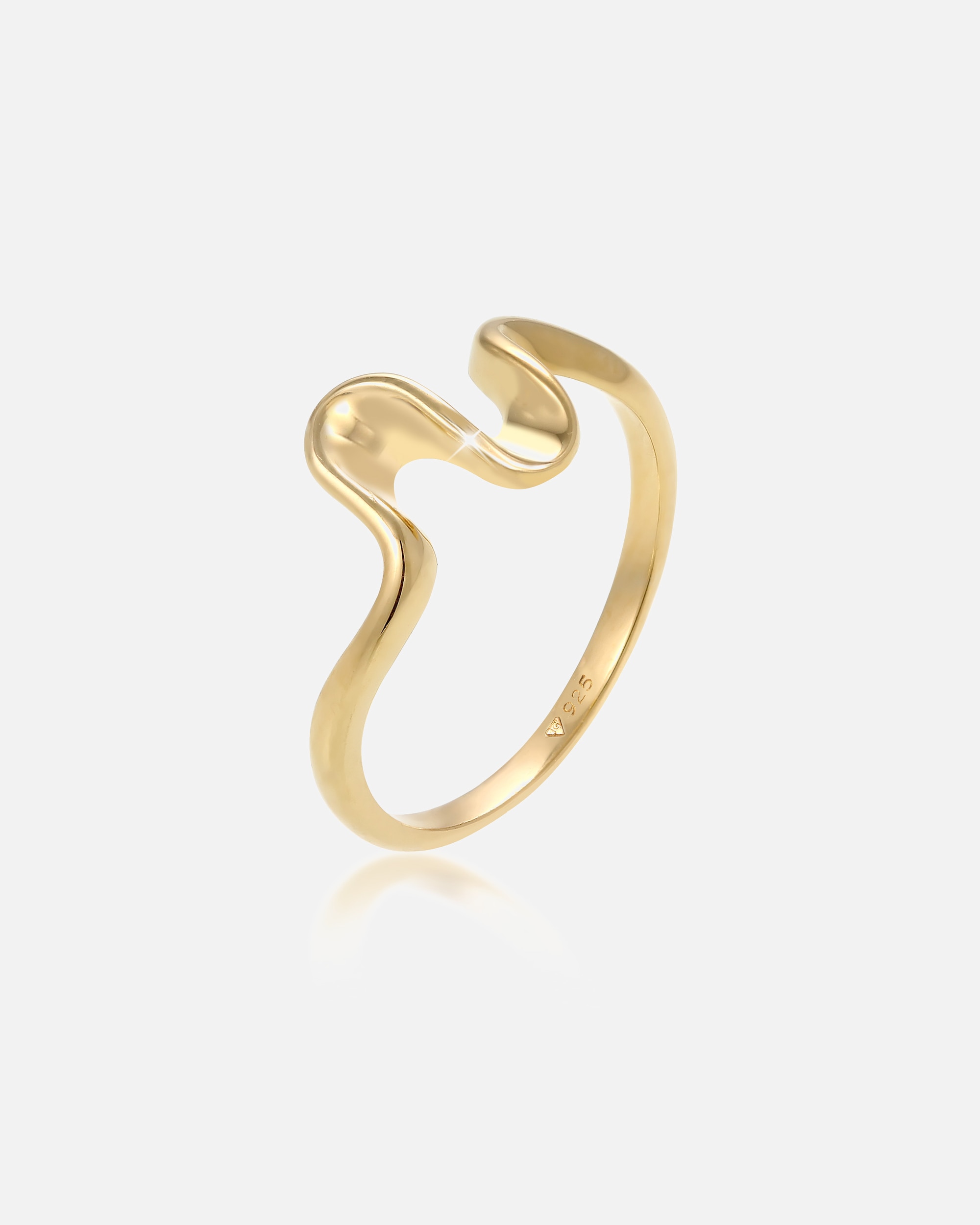 Pierścionek dla Kobieta Elli Damski pierścionek Wave Look Trend ze srebra próby 925 Sterling Silver 52