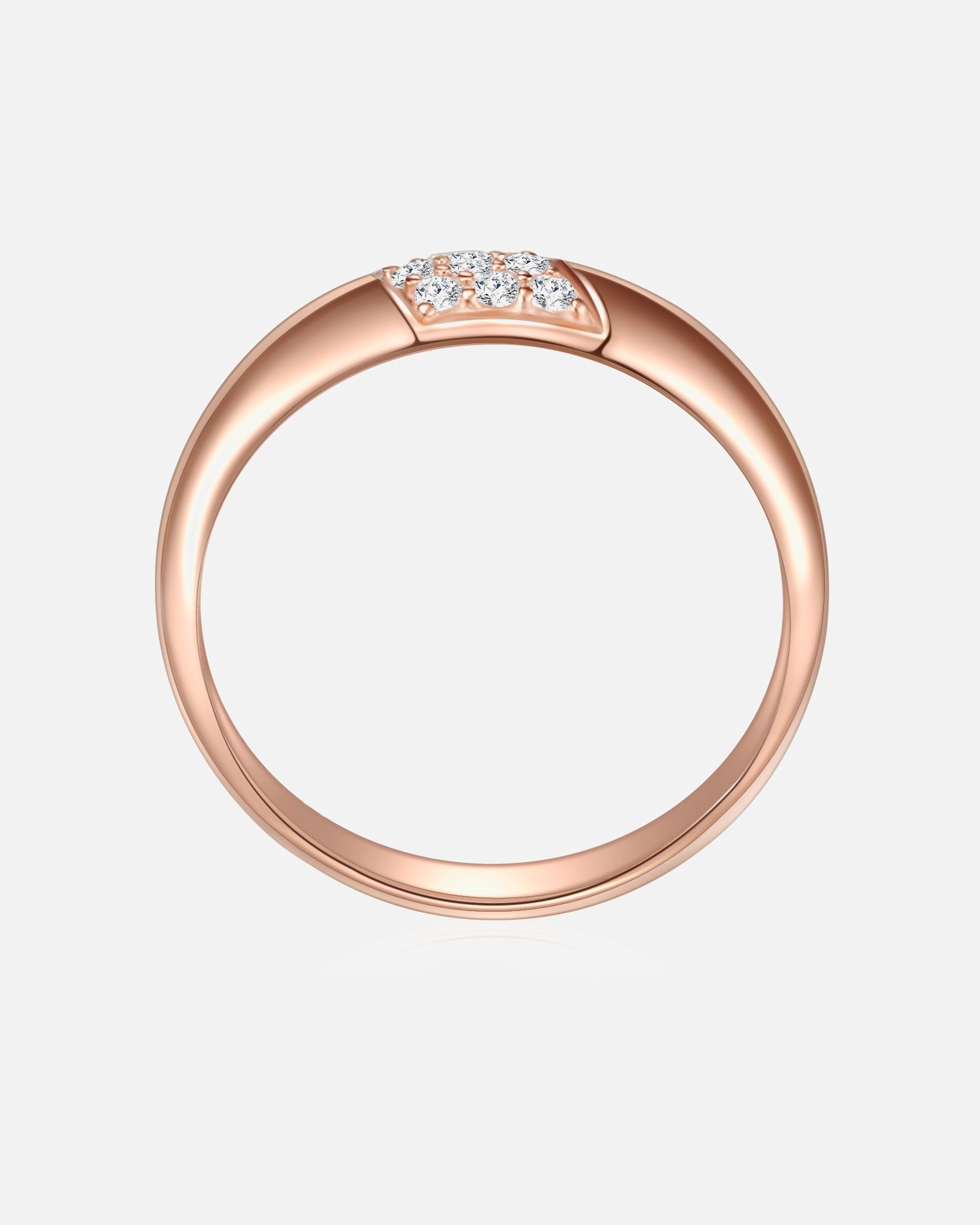 Pierścionek dla Kobieta Rafaela Donata Srebrny pierścionek srebro wysokiej próby Cyrkonia różowe złoto 56
