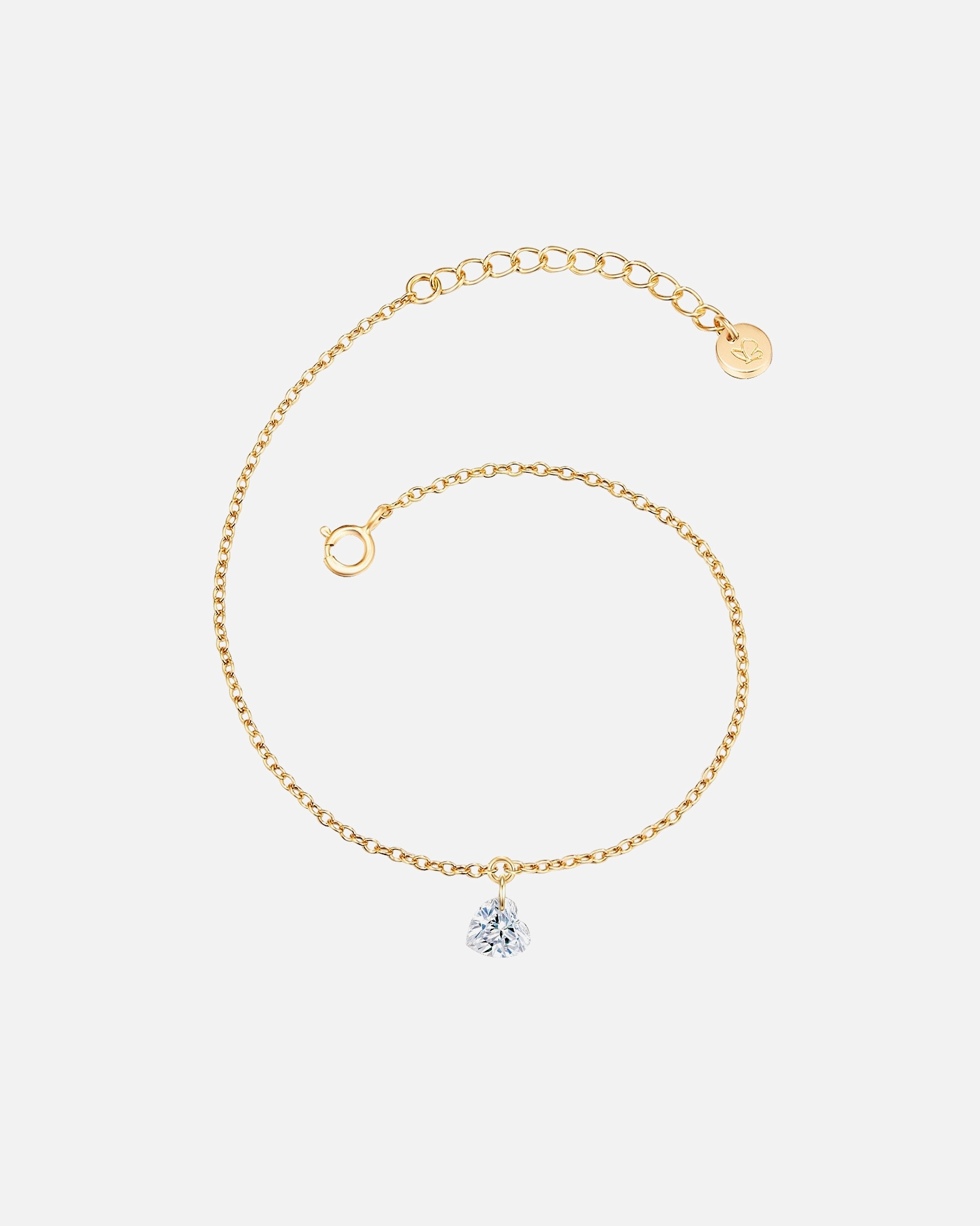 Bransoletka dla Kobieta Glanzstücke München Srebrna bransoleta Serce srebro wysokiej próby Topaz żółte złoto 17,0 cm Basislänge + 3,0 cm Verlängerung