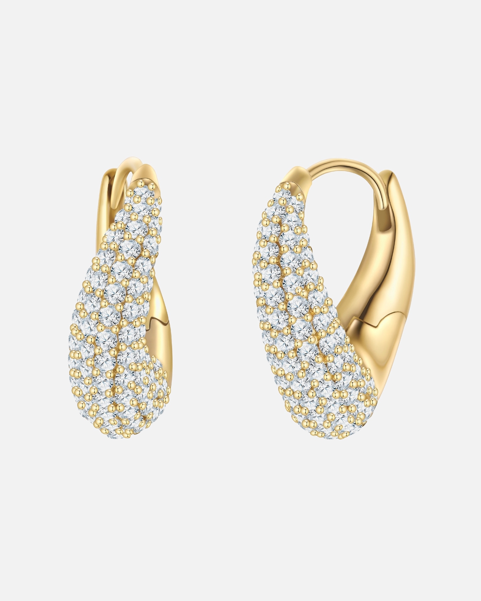 Obrączki dla Kobieta Kolczyki Srebro wysokiej próby Żółte złoto 16,4 mm