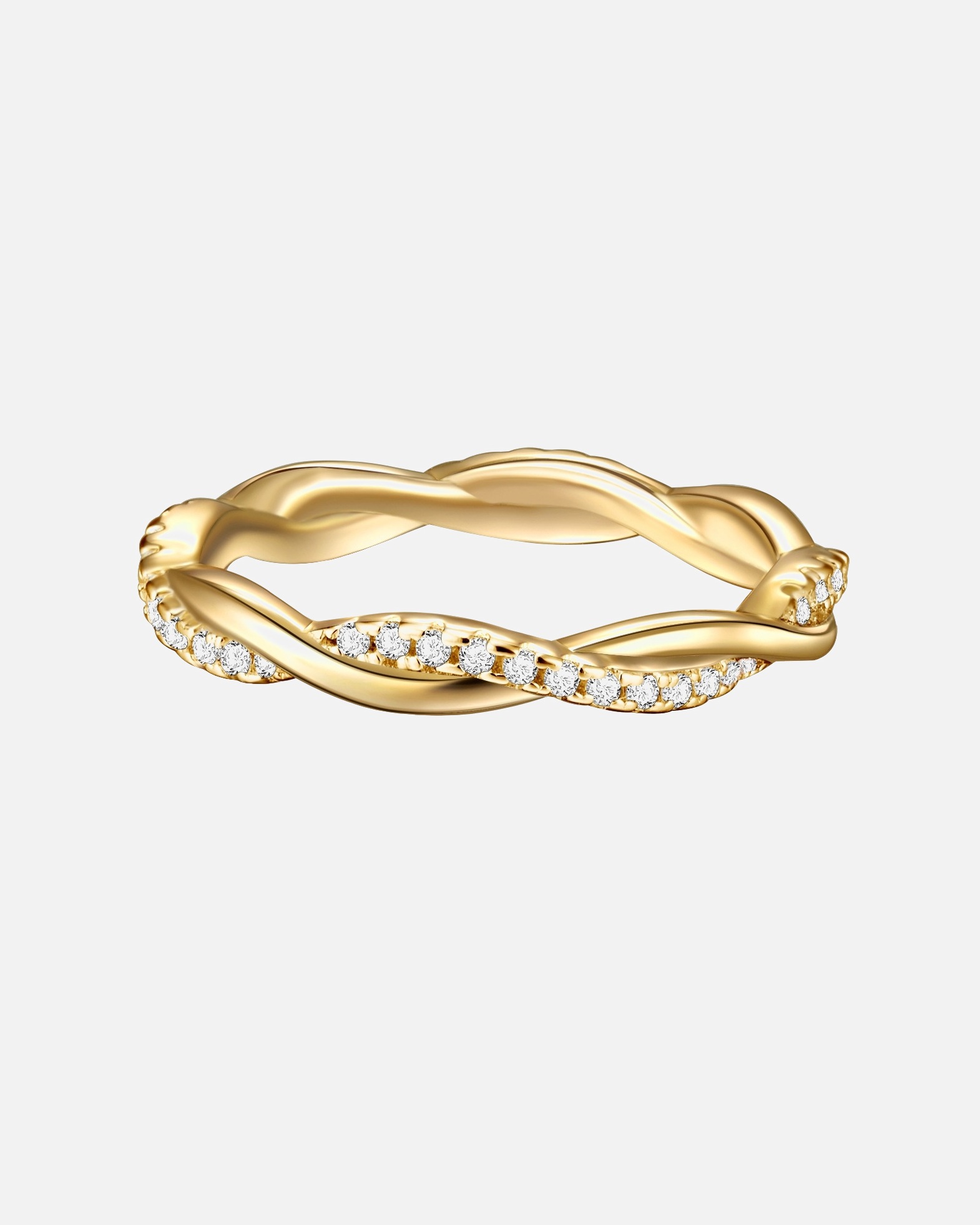 Pierścionek dla Kobieta Trilani Pierscionek aus Sterling Silber in Gelbgold mit Zirkonia 54