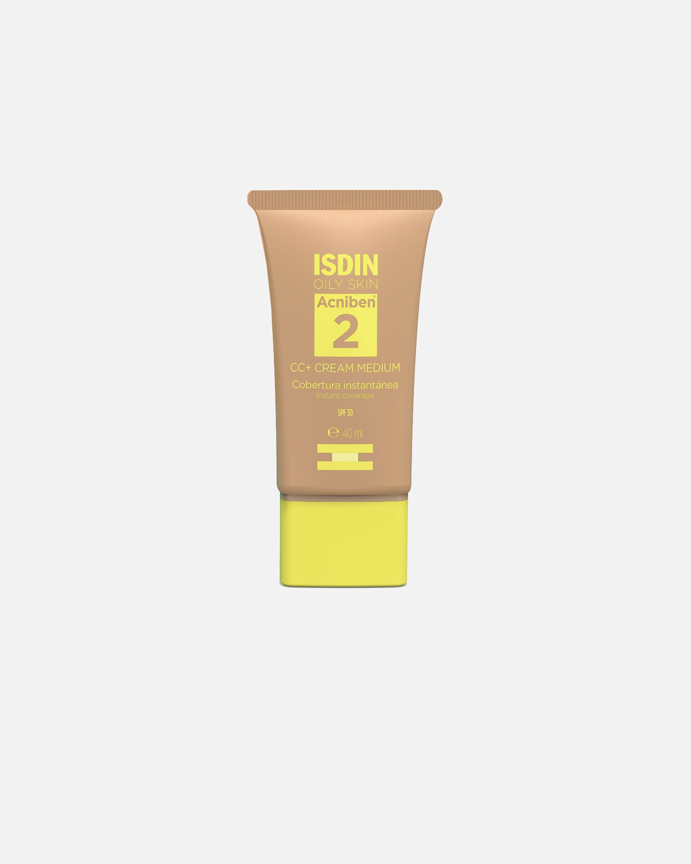 Krem CC dla Unisex ISDIN ACNIBEN CC CREAM natychmiastowe krycie SPF30 Średni 40 ml