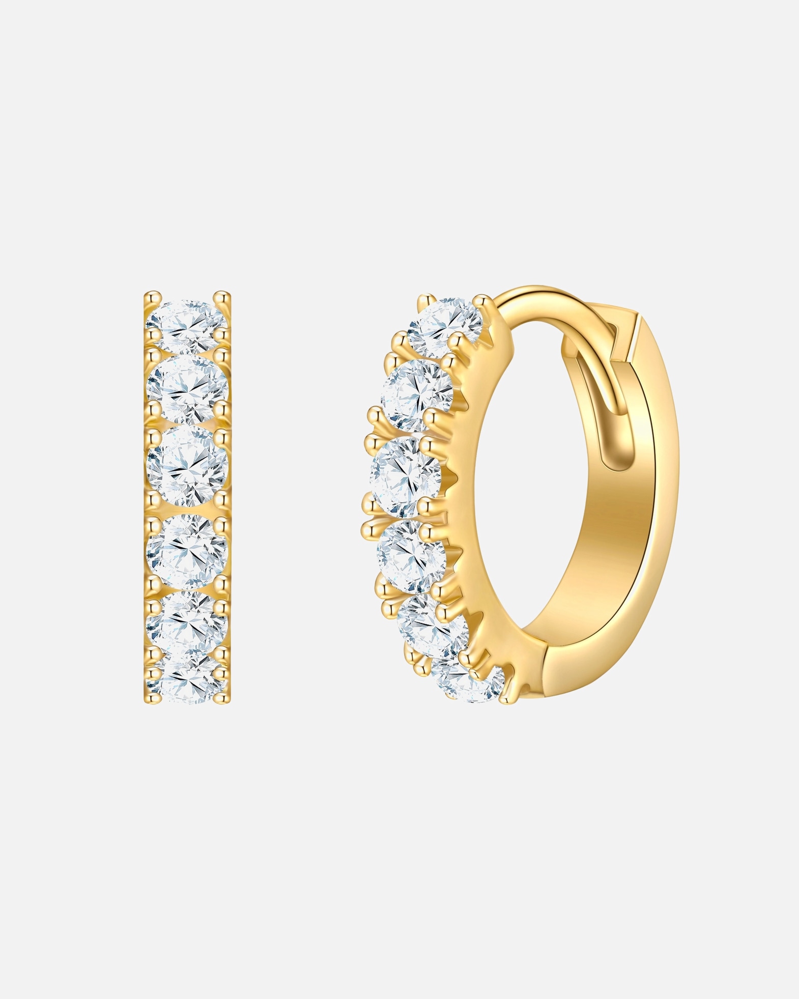 Obrączki dla Kobieta Kolczyki z Srebro wysokiej próby w Żółte złoto 11,1 mm