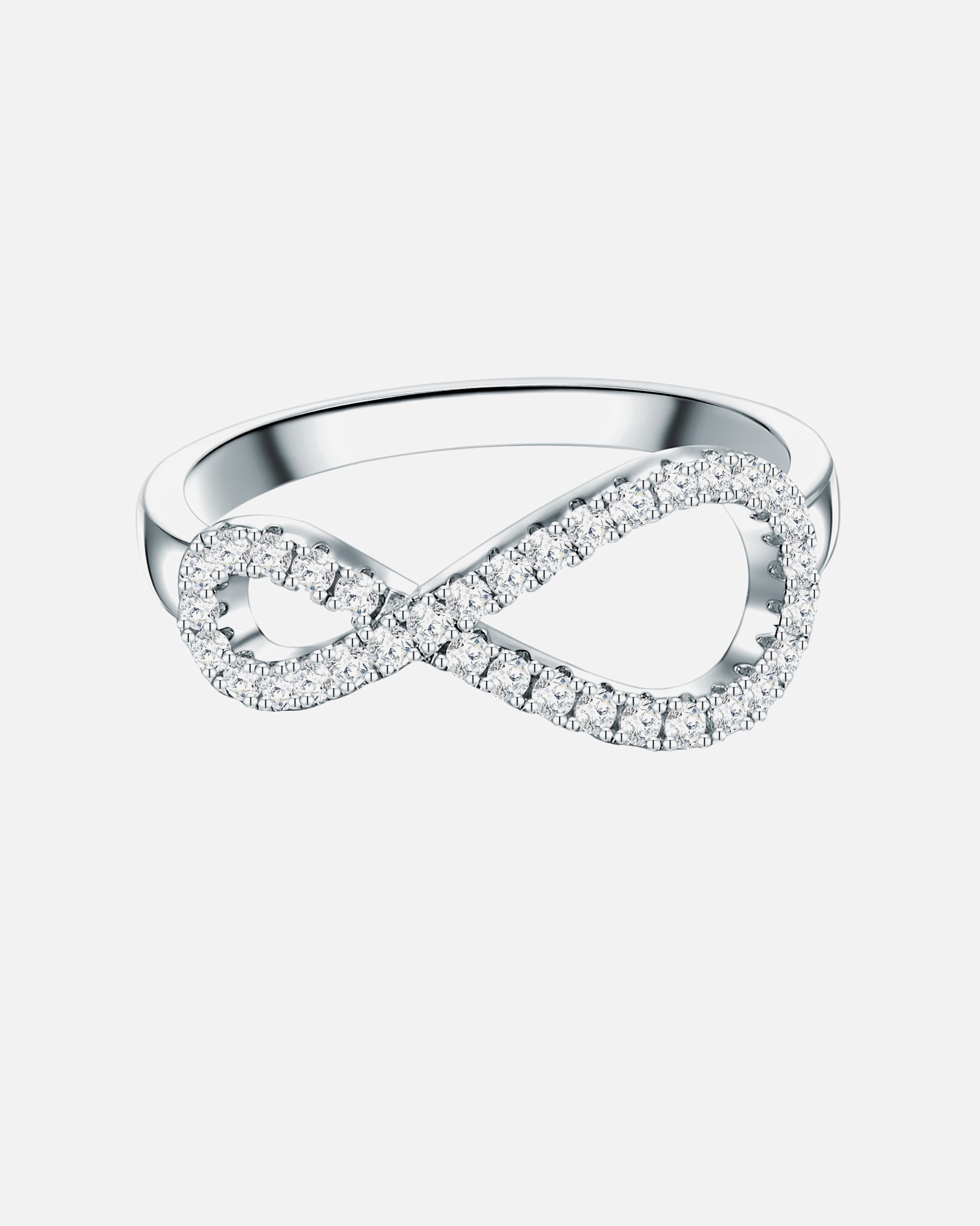 Pierścionek dla Kobieta Srebrny pierścionek srebro wysokiej próby Cyrkonia srebrny 54