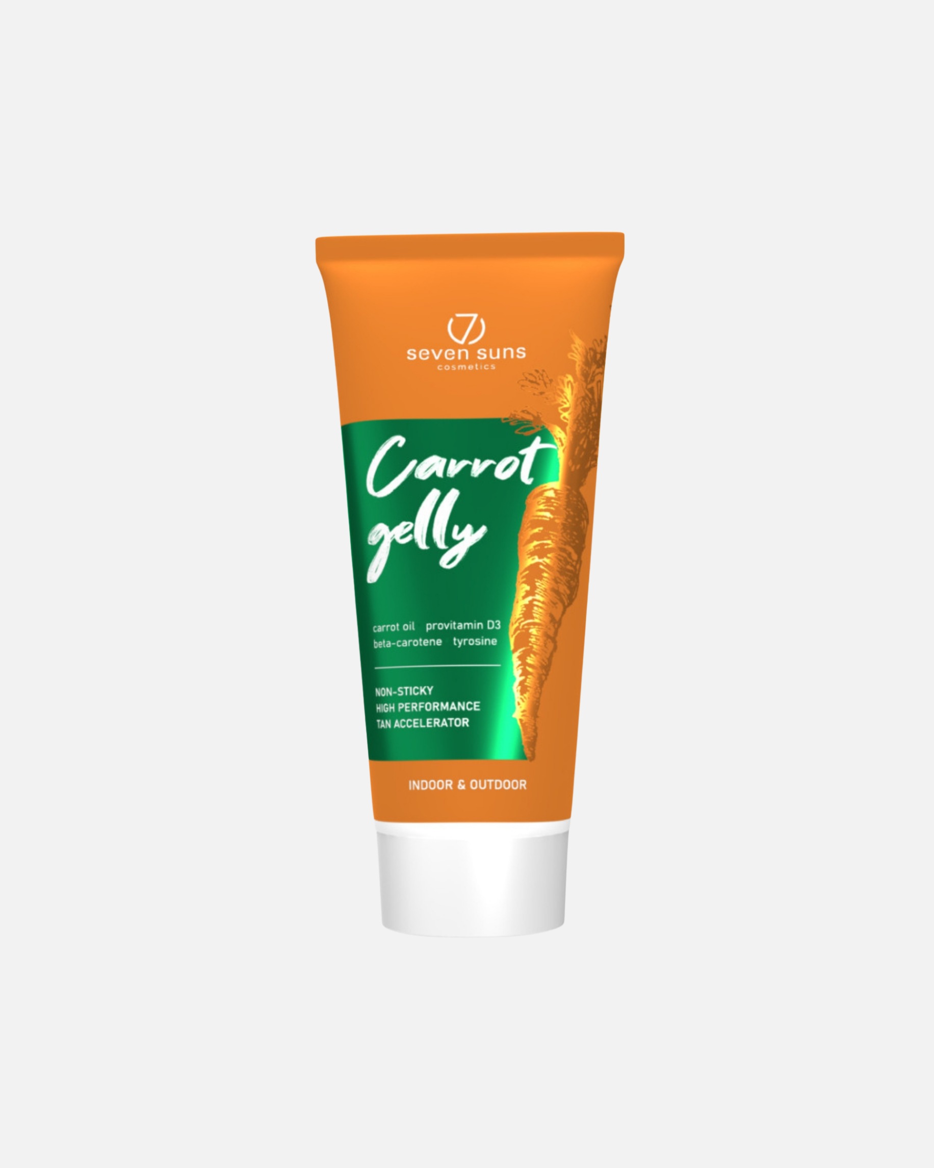 Balsam do opalania dla Unisex 7suns Default Brand Line Żel karotenowy przyspieszający opalanie z efektem wyszczuplającym i papajowym aromatem 200 ml