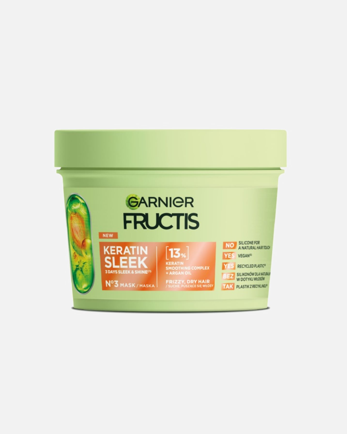 Maska do włosów dla Kobieta Garnier Fructis Keratin Sleek 370 ml