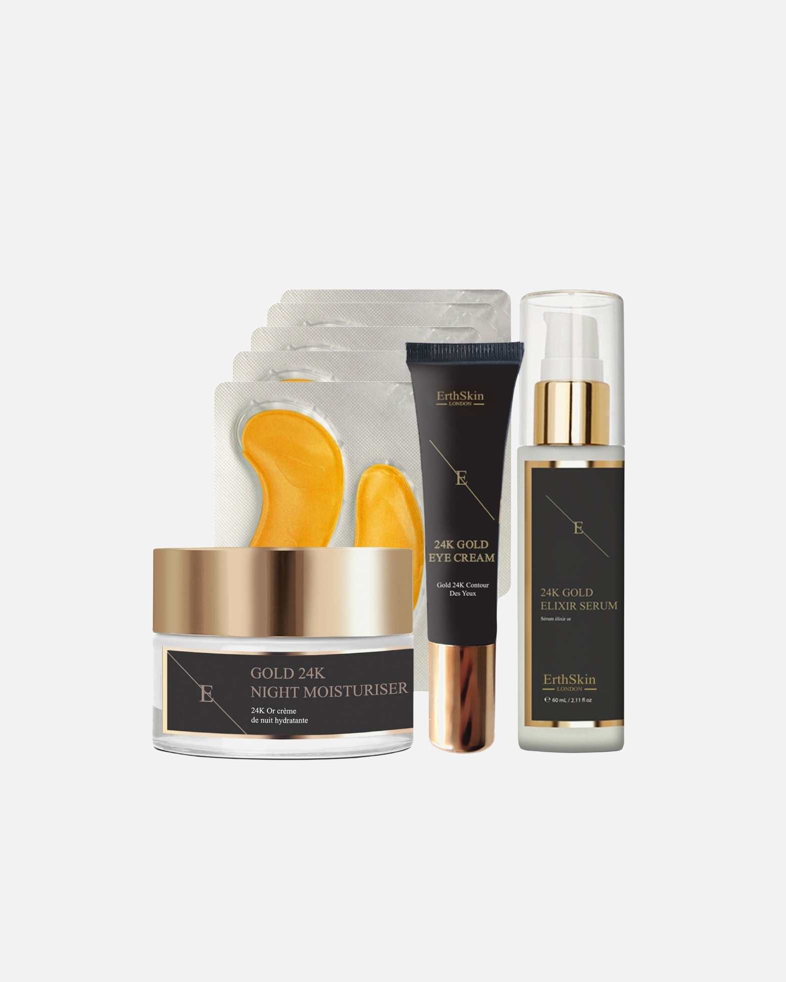 Zestaw do pielęgnacji twarzy dla Kobieta ErthSkin London Kompletuje zestaw 24K Eye Revival 1 sztukakaka