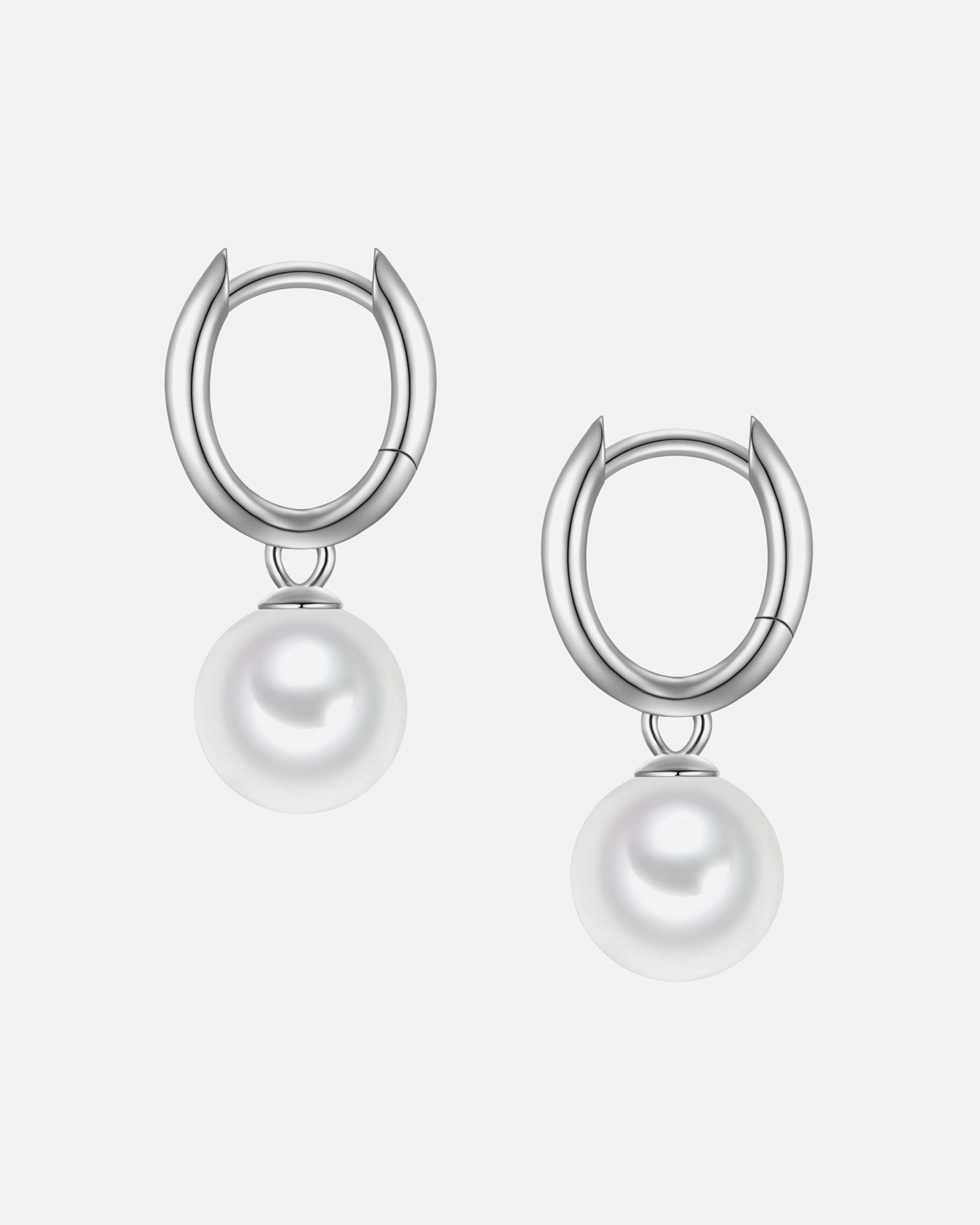 Obrączki dla Kobieta Rafaela Donata Kolczyki z Srebra Sterling w srebrze z perla muszlowa 22,1 mm