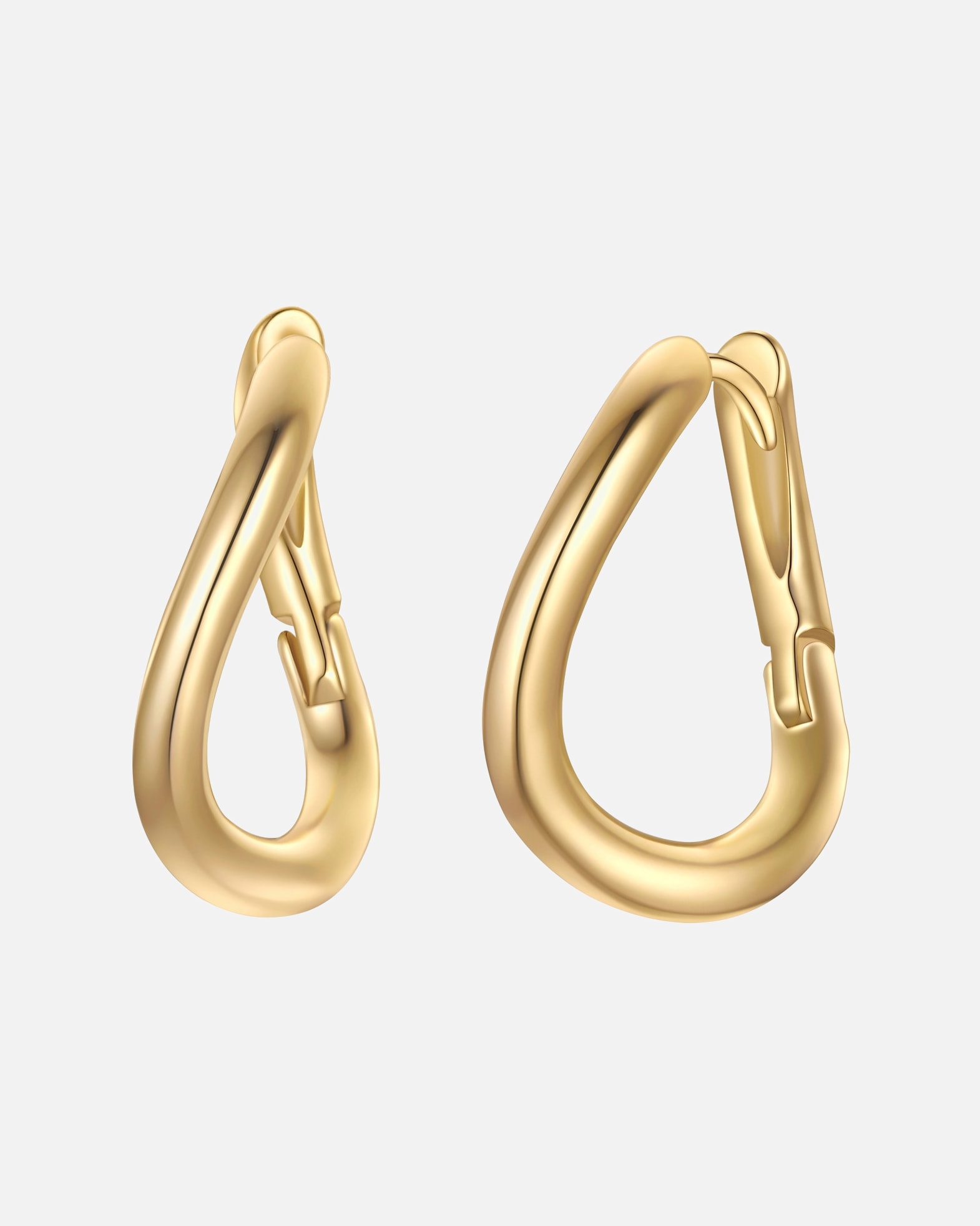 Obrączki dla Kobieta Kolczyki z Mosiadz w Żółte złoto 18,6 mm