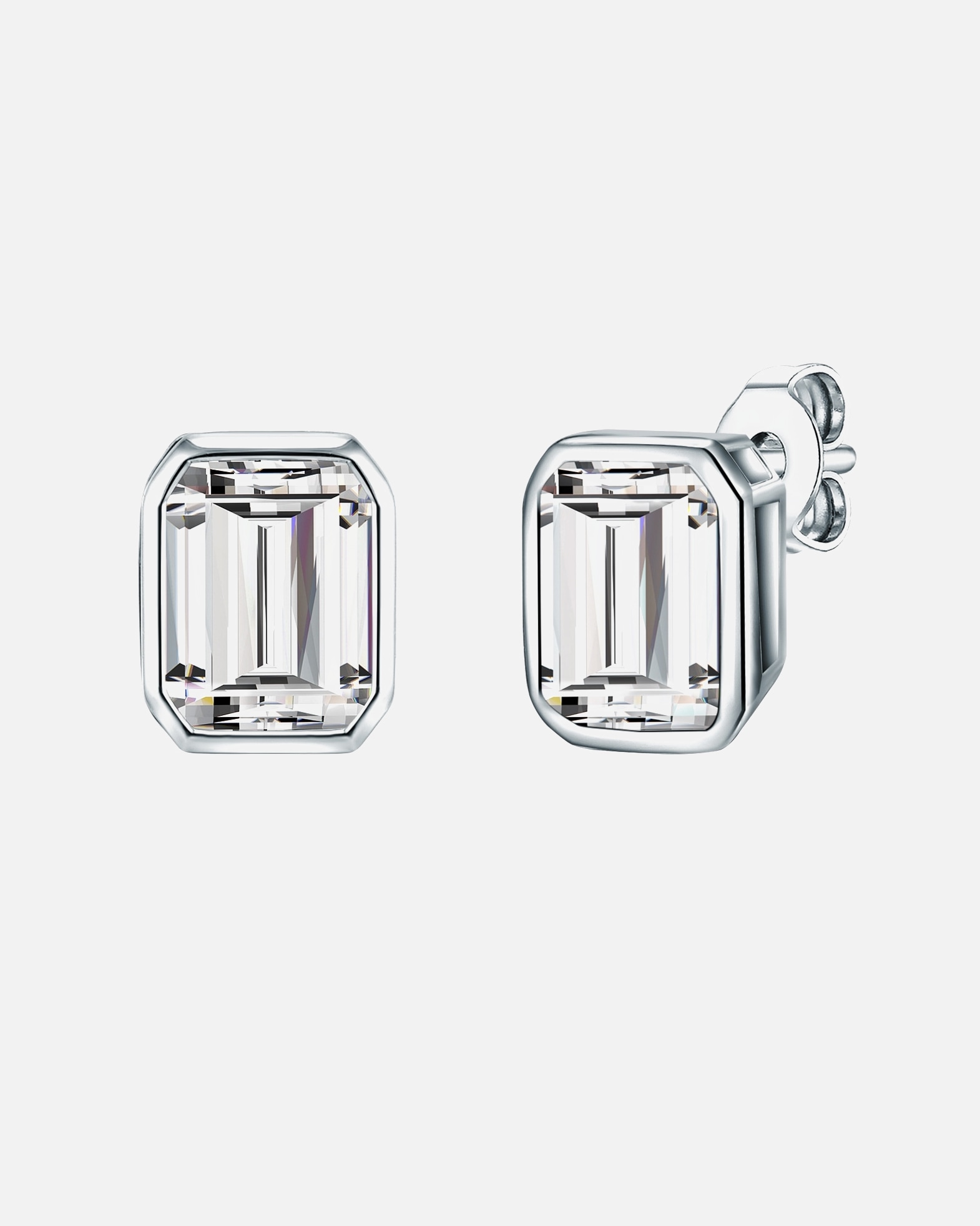 Kolczyki dla Kobieta Srebrne kolczyki sztyfty srebro wysokiej próby Cyrkonia srebrny 9,6 mm