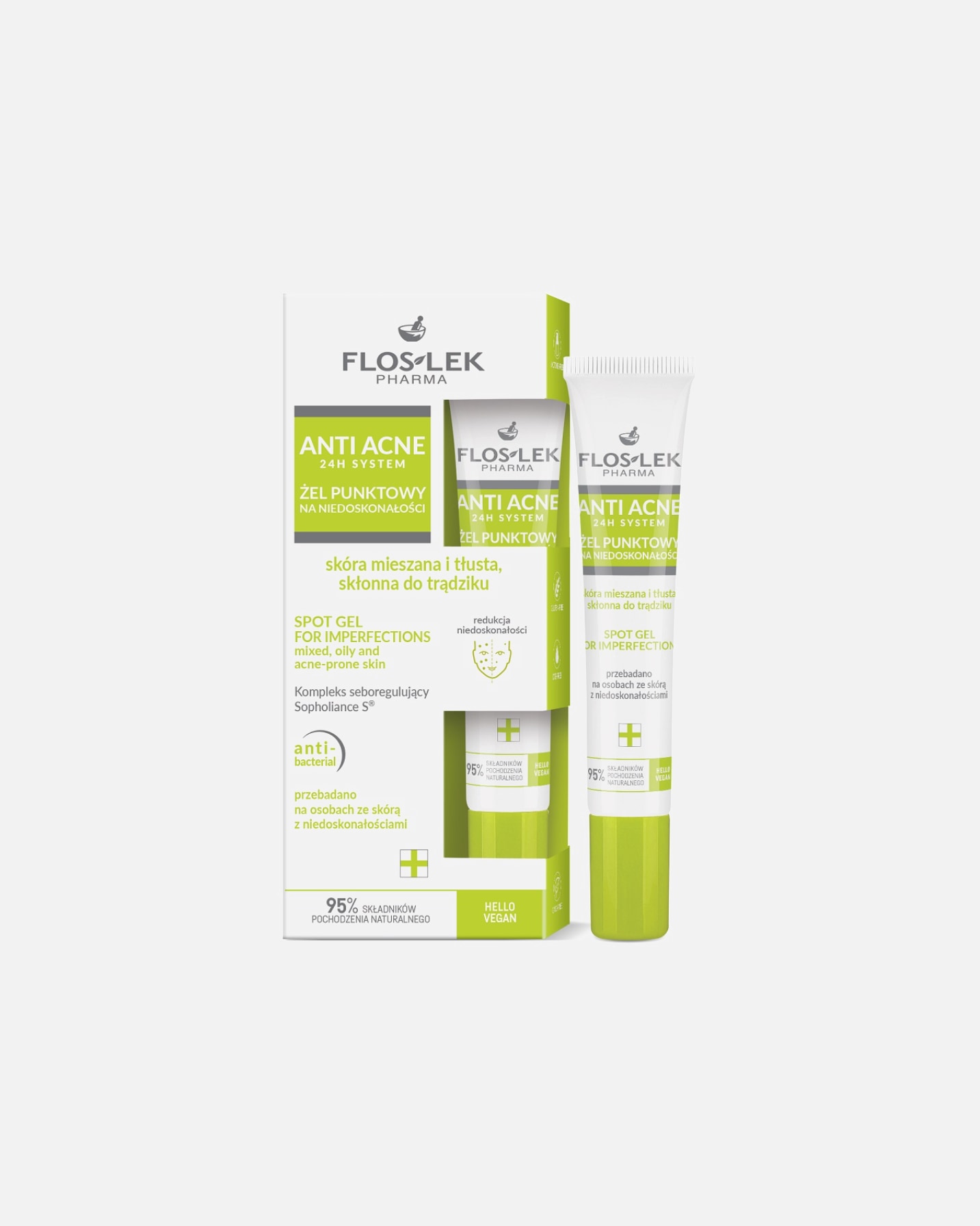Żel do golenia dla Unisex Floslek Anti Acne 24h System 20 ml