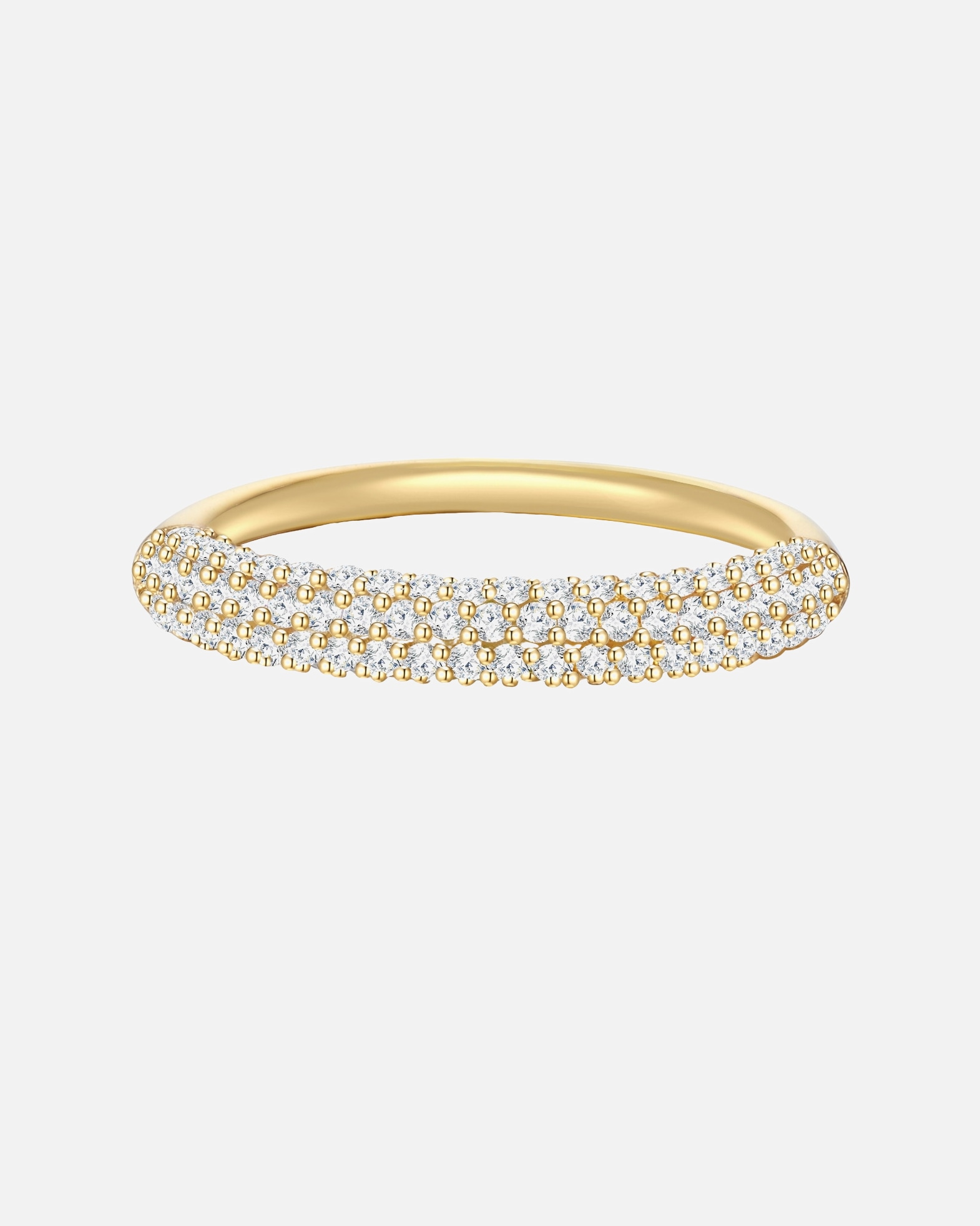 Pierścionek dla Kobieta Glanzstücke München Srebrny pierścionek srebro wysokiej próby Cyrkonia żółte złoto 60