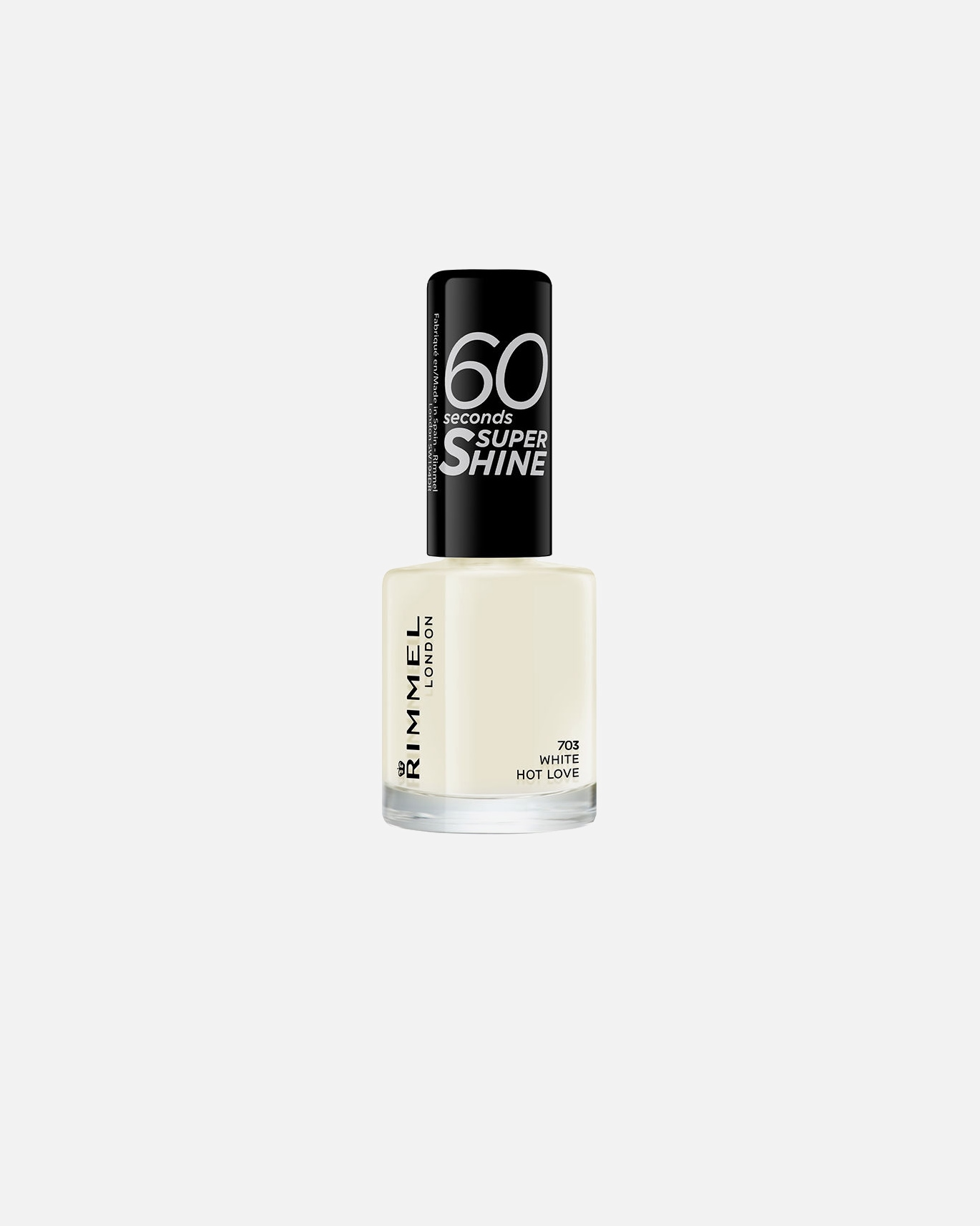 Lakier do paznokci dla Unisex Rimmel London Lakier do paznokci 60 SECONDS SUPER SHINE 703-white hot love