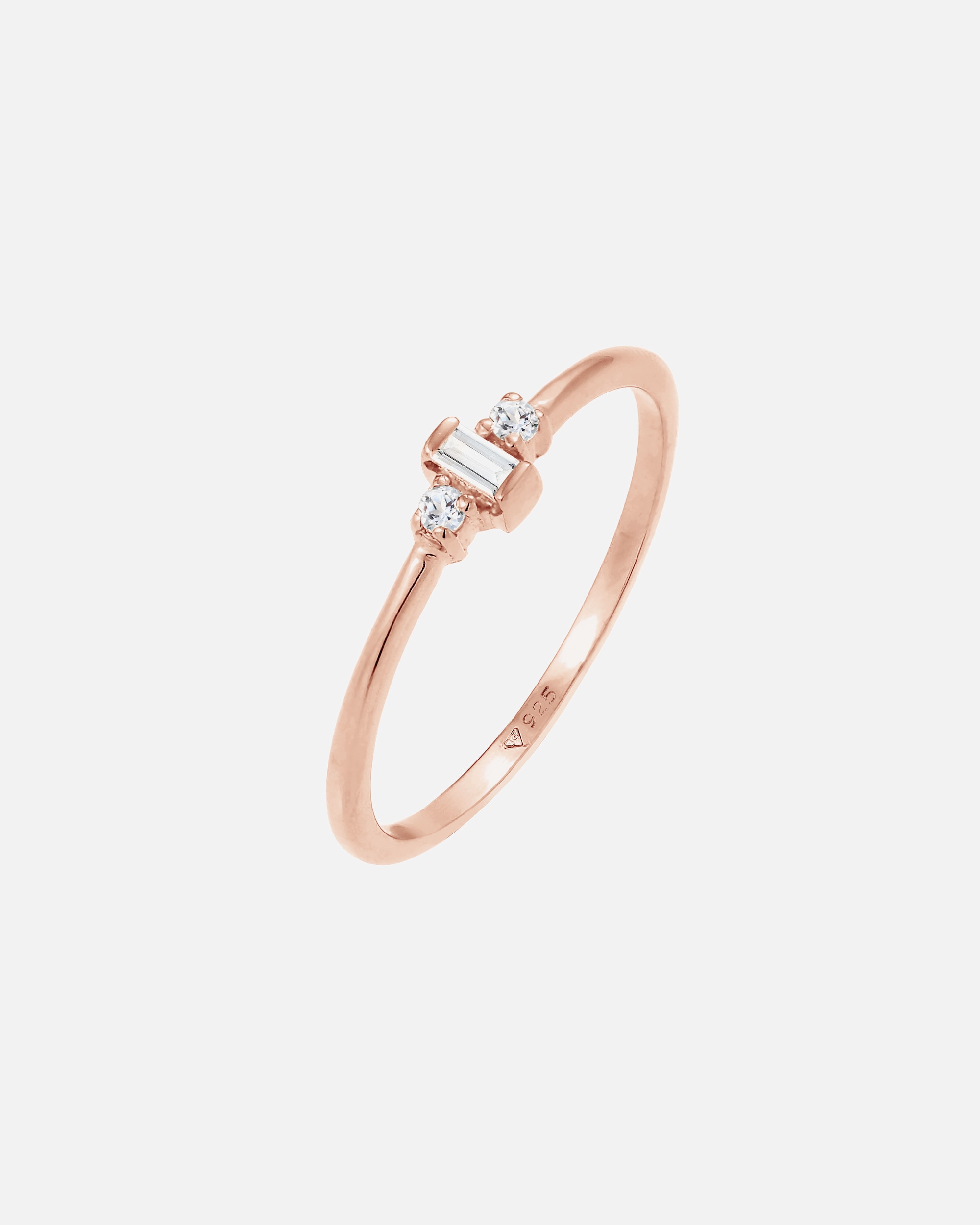Pierścionek dla Kobieta Elli PREMIUM Damski soliter zaręczyny filigranowy z topazem w pozłacanym srebrze 925 Sterling Silver 54