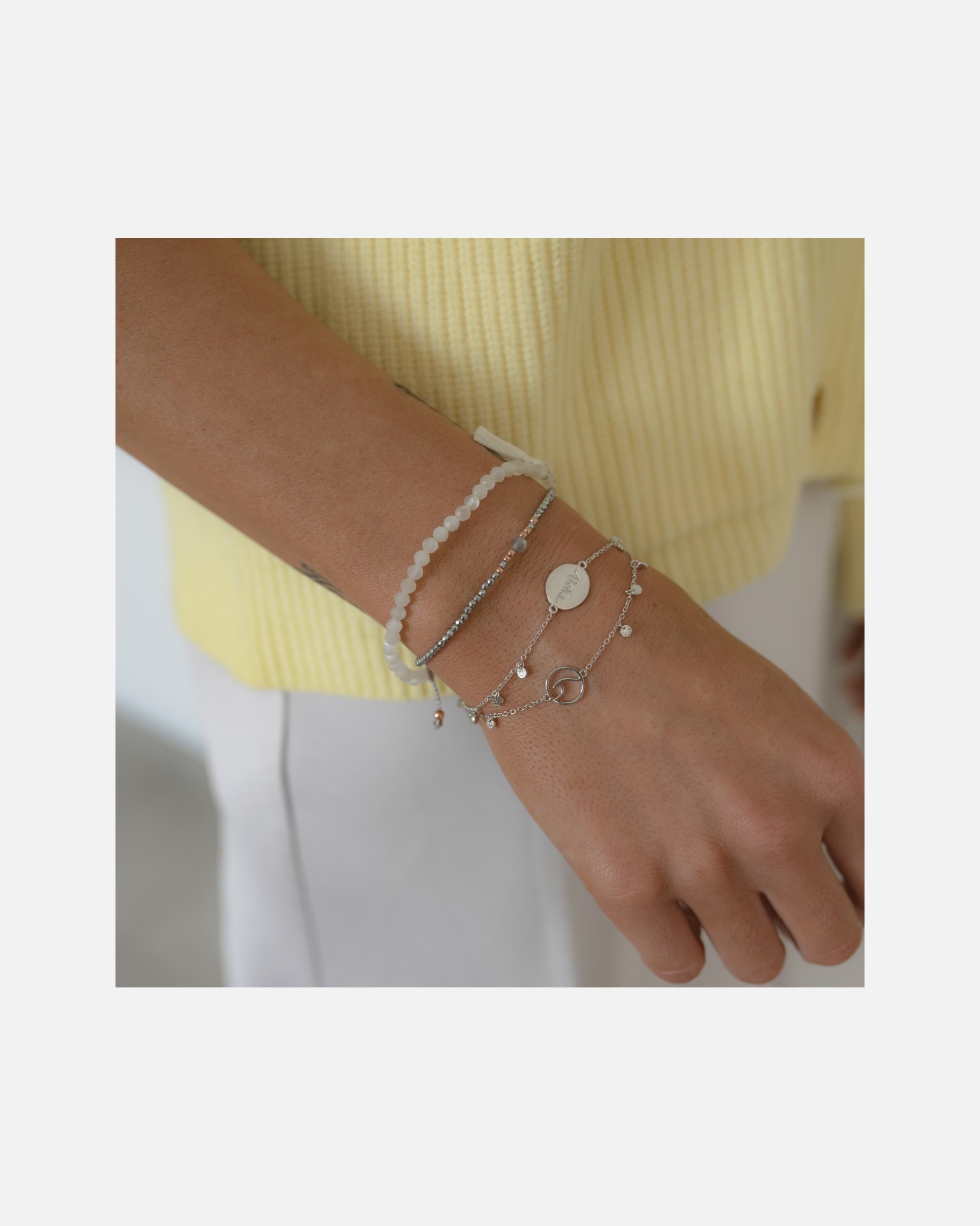 Bransoletka dla Kobieta Glanzstücke München Srebrna bransoleta Aloha srebro wysokiej próby srebrny 17,0 cm Basislänge + 3,0 cm Verlängerung