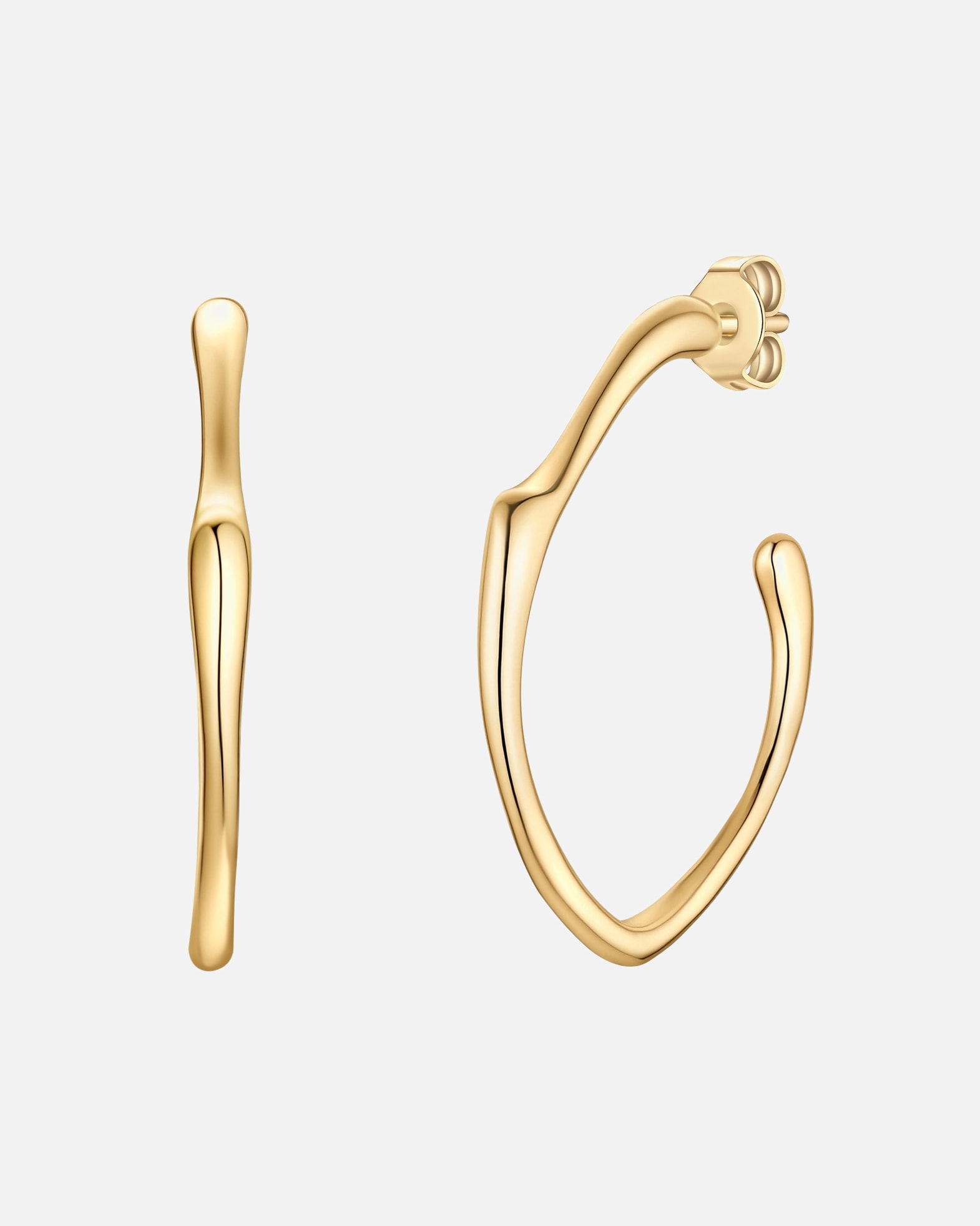 Obrączki dla Kobieta Yokoamii Kolczyki z mosiadzu w zlocie 45,6 mm