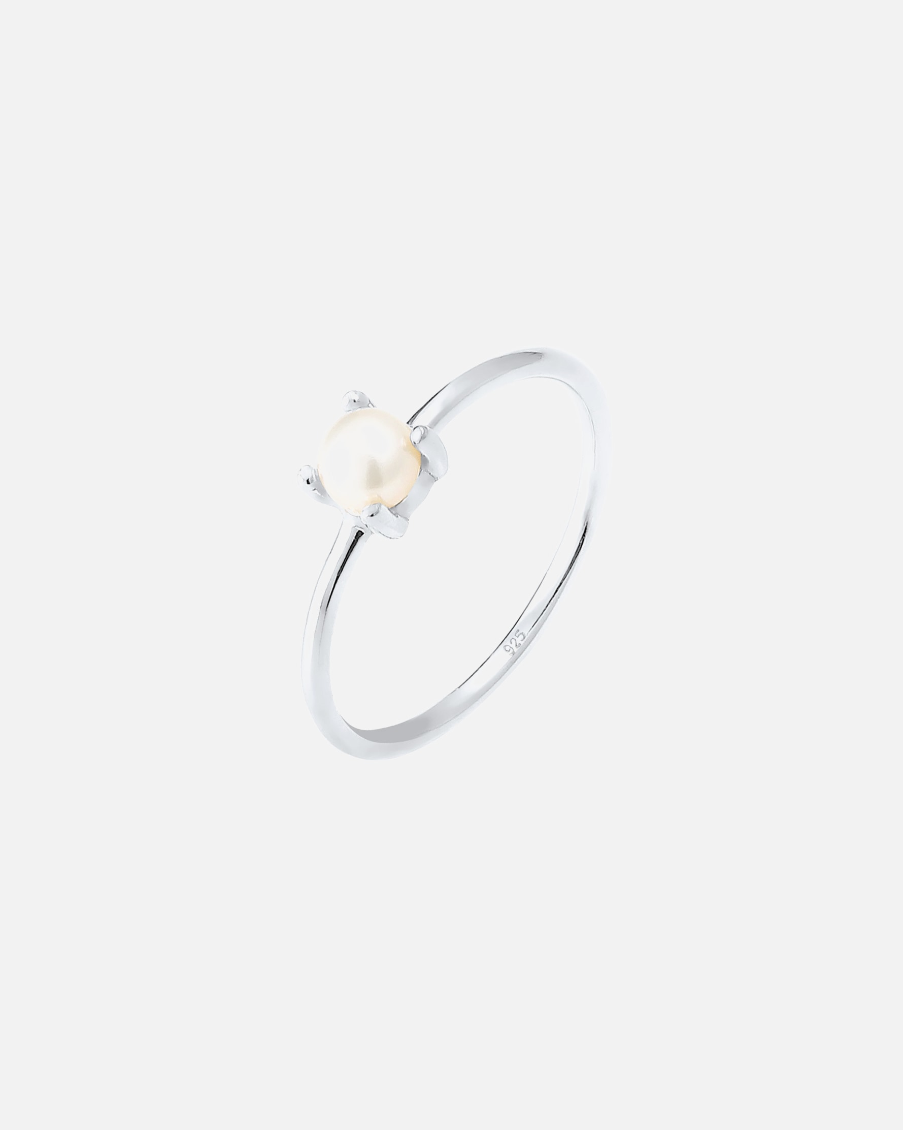 Pierścionek dla Kobieta Damski soliter z perłą hodowlana słodkowodną w srebrze próby 925 Sterling Silver 56