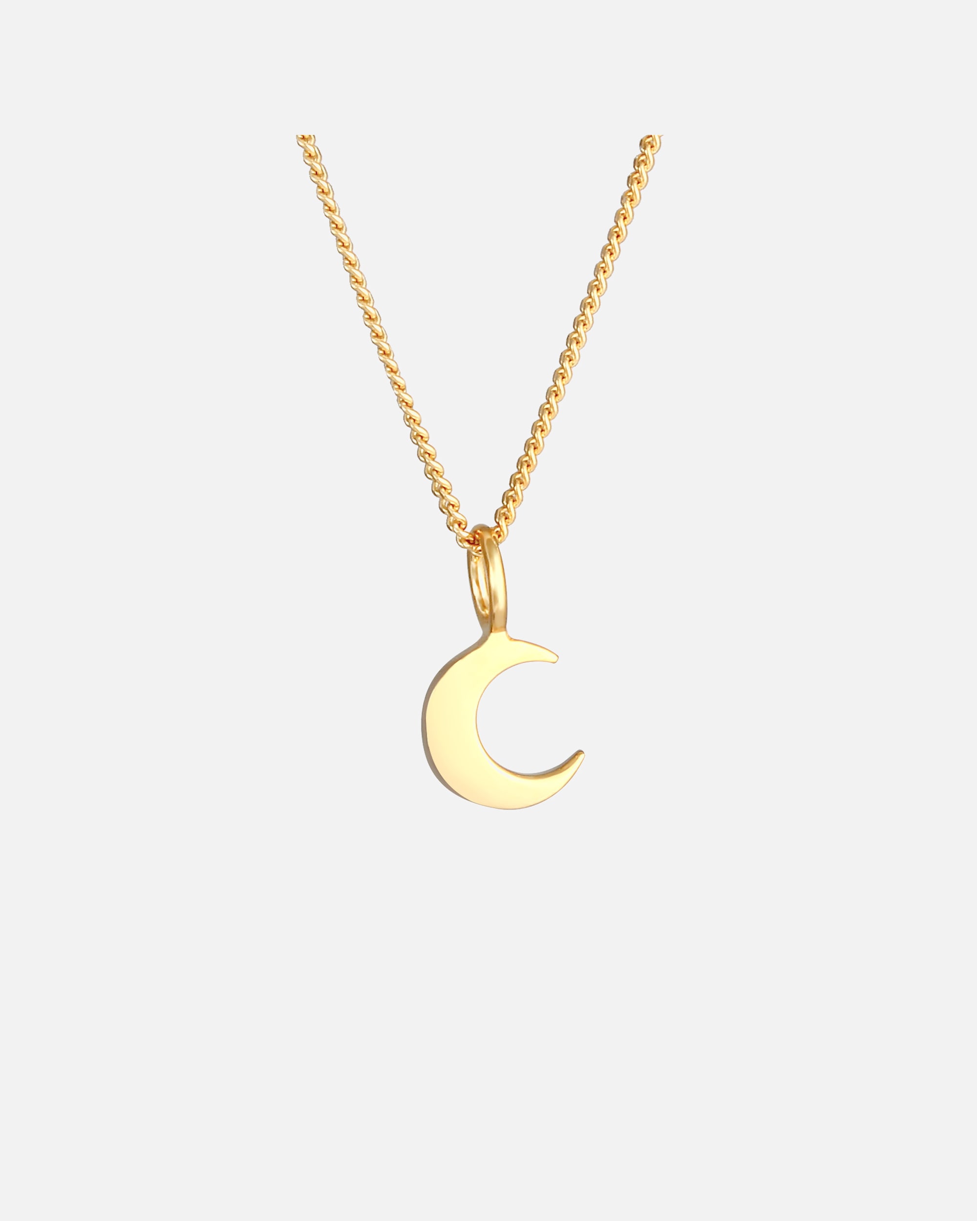 Naszyjnik dla Kobieta Elli Ladies Moon Half Moon Astro Basic łańcuch krawężnikowy w 925 Sterling Silver goldfarben