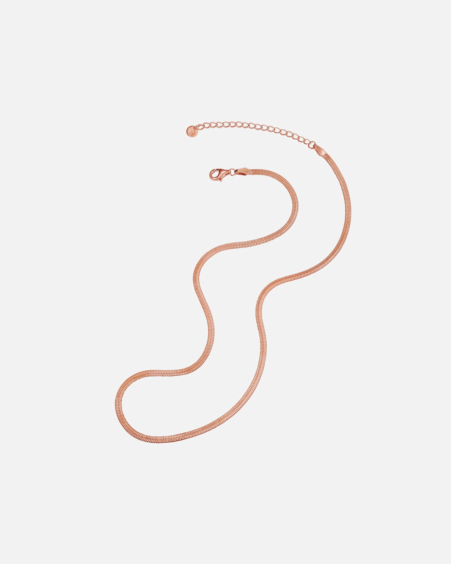 Naszyjnik dla Kobieta Glanzstücke München Łańcuszek z Srebro wysokiej próby w Różowy złoty 38,0 cm Basiskette + 5,0 cm Verlängerung