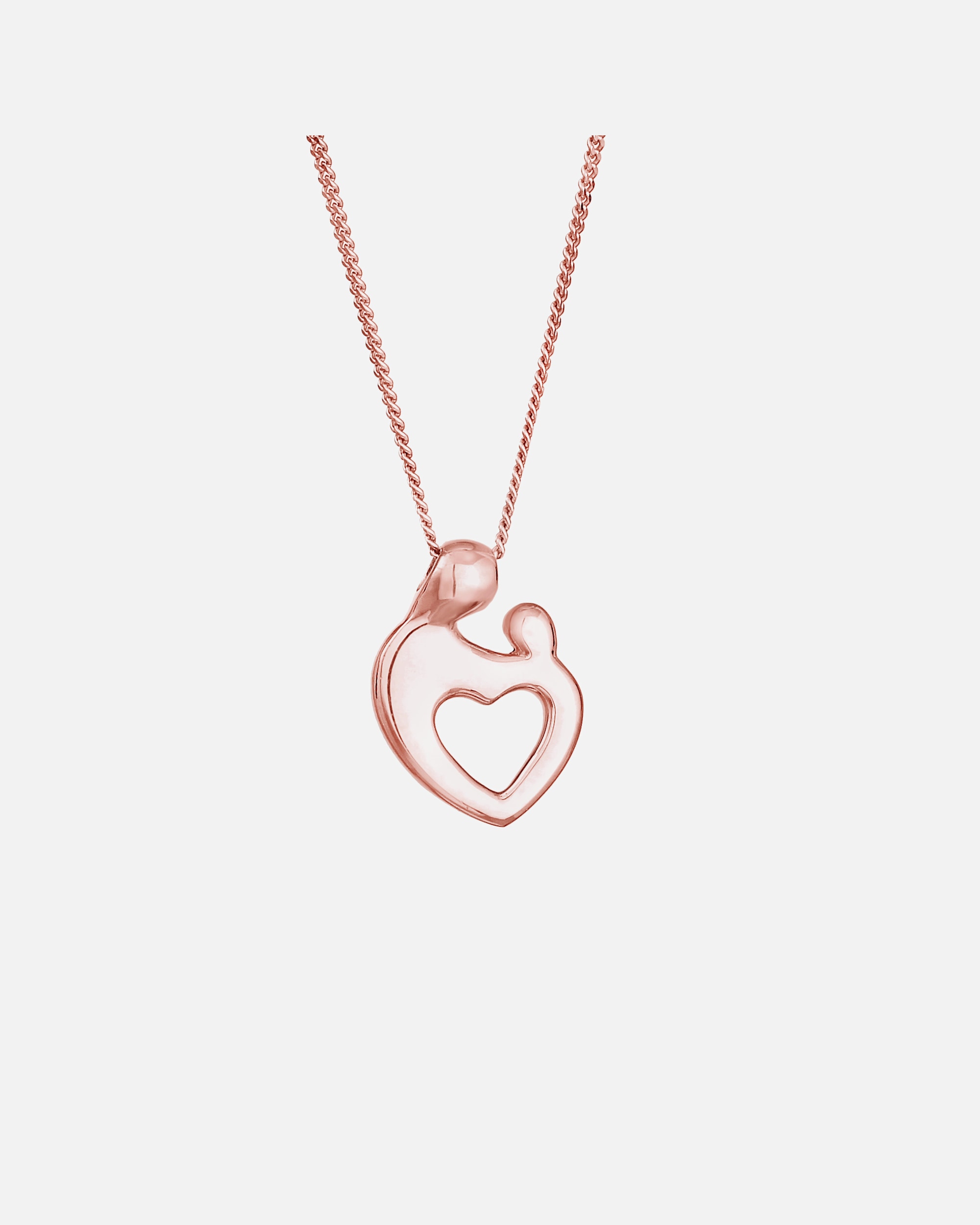 Naszyjnik dla Kobieta Elli Damska obrączka z sercem matki i dziecka, srebro 925 Sterling Silver 45
