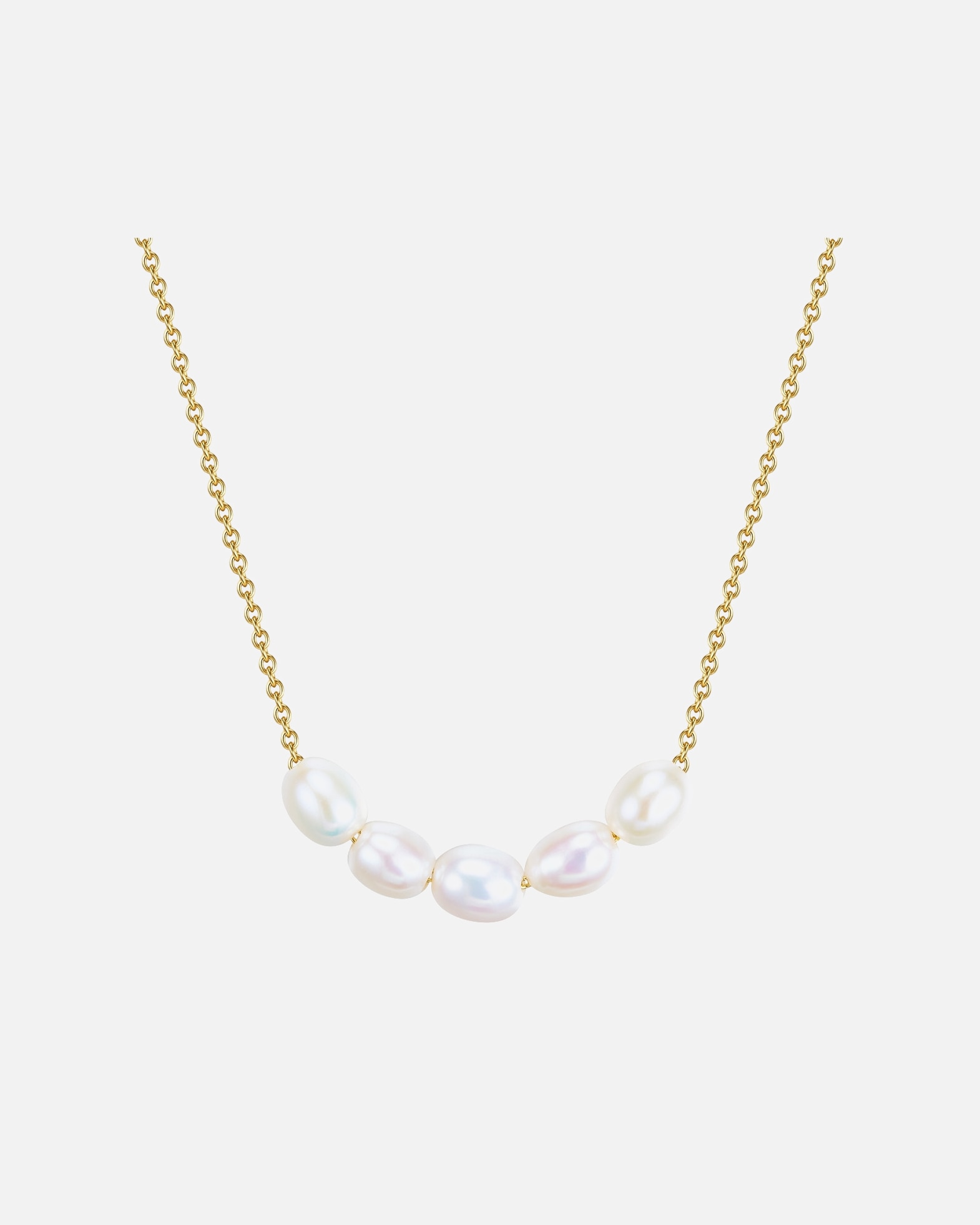 Naszyjnik dla Kobieta Glanzstücke München Naszyjnik srebrny srebro wysokiej próby Perła hodowlana słodkowodna żółte złoto 40,0 cm Basiskette + 5,0 cm Verlängerung