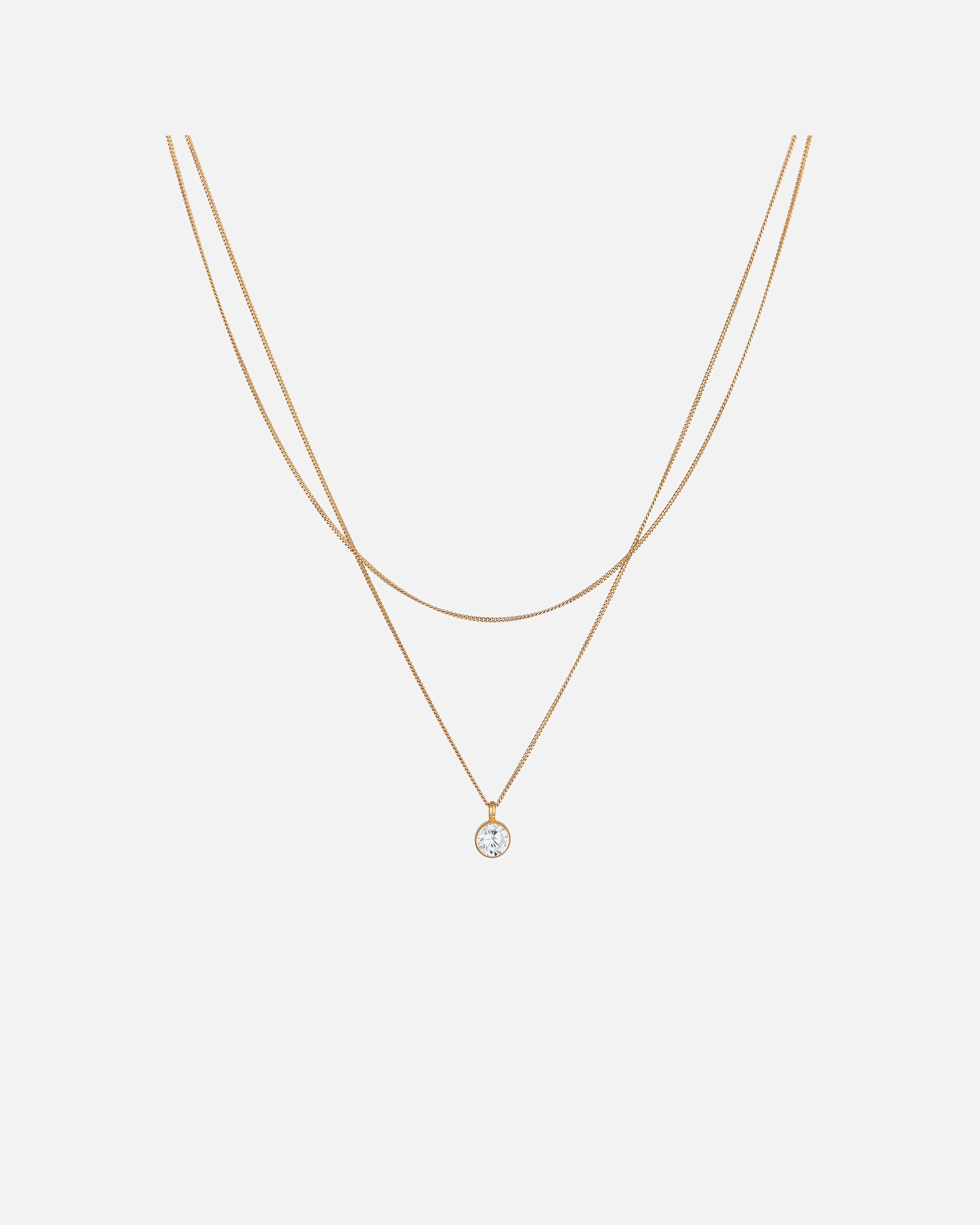 Naszyjnik dla Kobieta Elli Damski wisiorek z pasjansem i kryształem cyrkonii w srebrze próby 925 Sterling Silver goldfarben